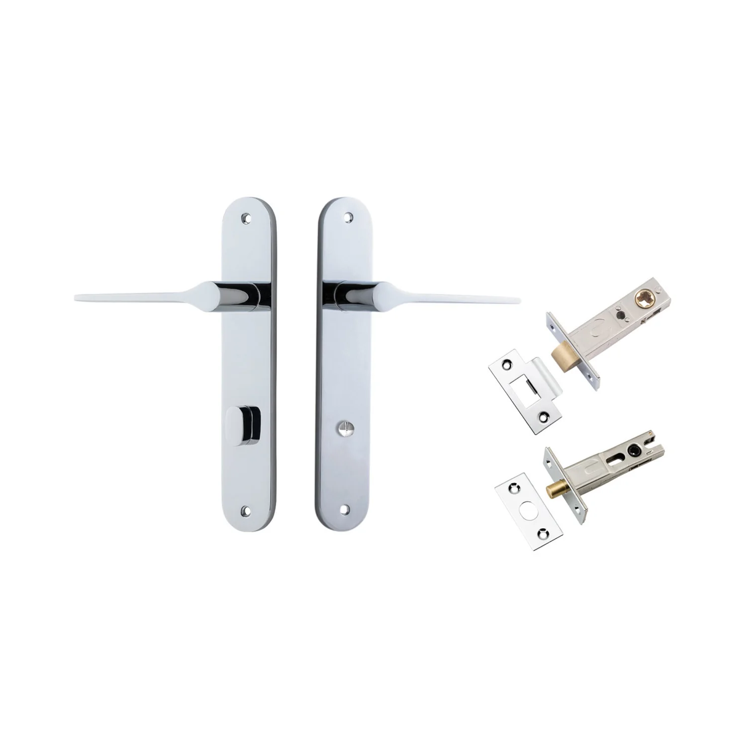 Iver Como Door Lever Handle on Oval Backplate Privacy Kit - Available in Various Finishes - Image 8