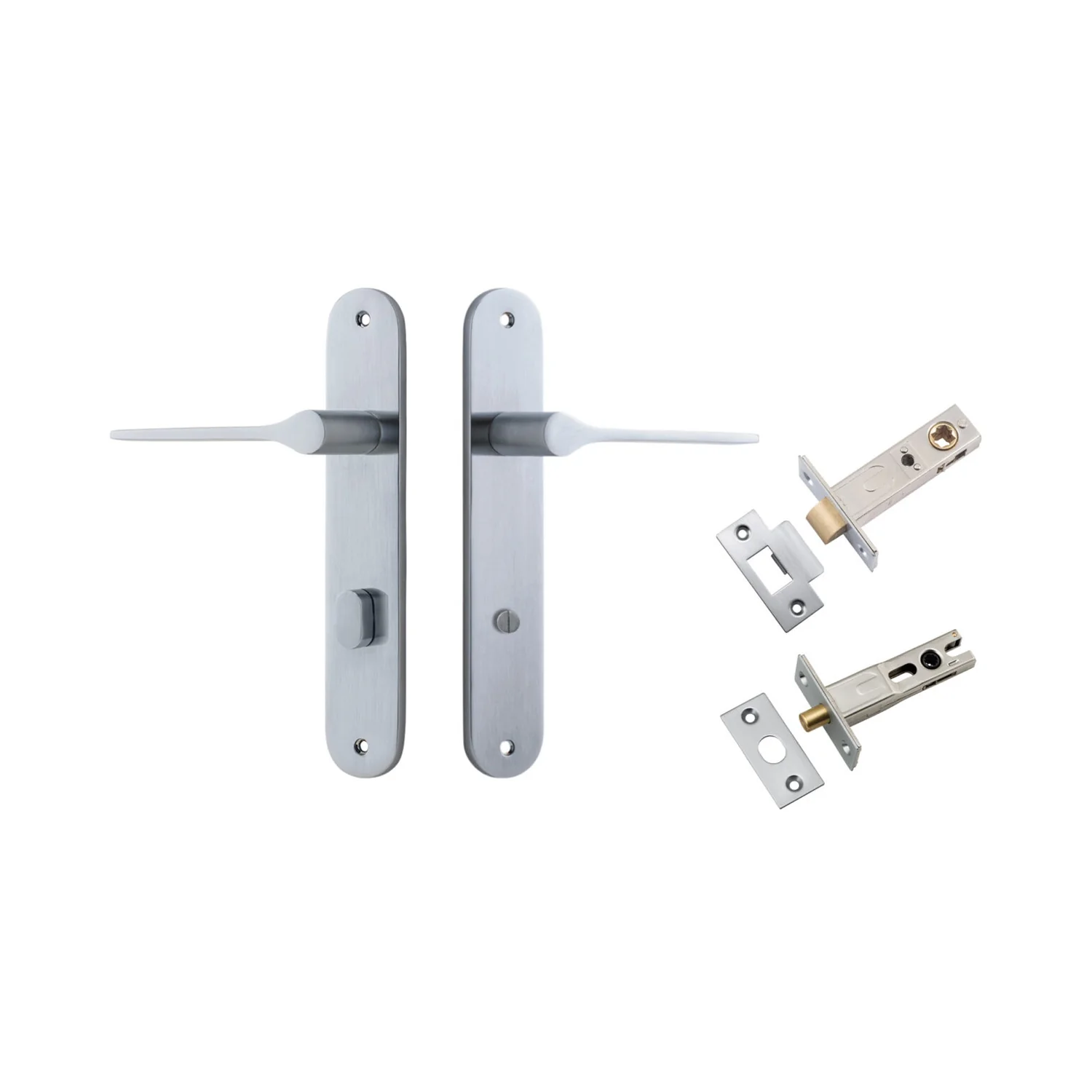 Iver Como Door Lever Handle on Oval Backplate Privacy Kit - Available in Various Finishes - Image 9