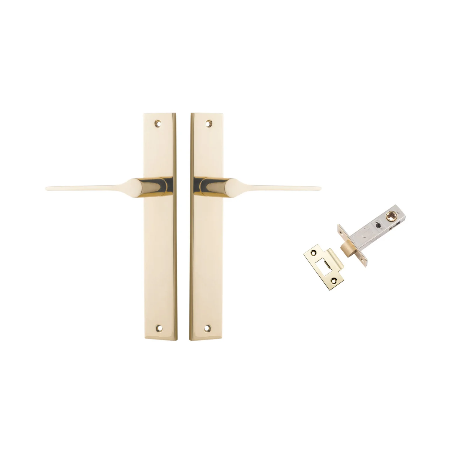 Iver Como Door Lever Handle on Rectangular Backplate Passage Kit - Available in Various Finishes - Image 4
