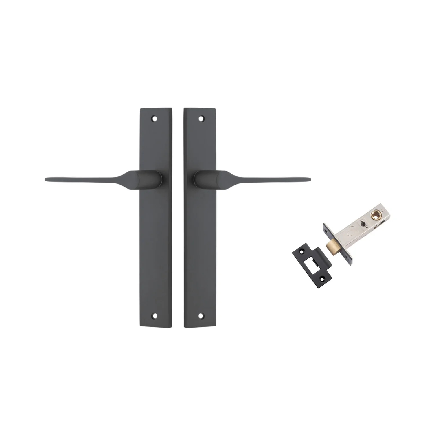 Iver Como Door Lever Handle on Rectangular Backplate Passage Kit - Available in Various Finishes - Image 8