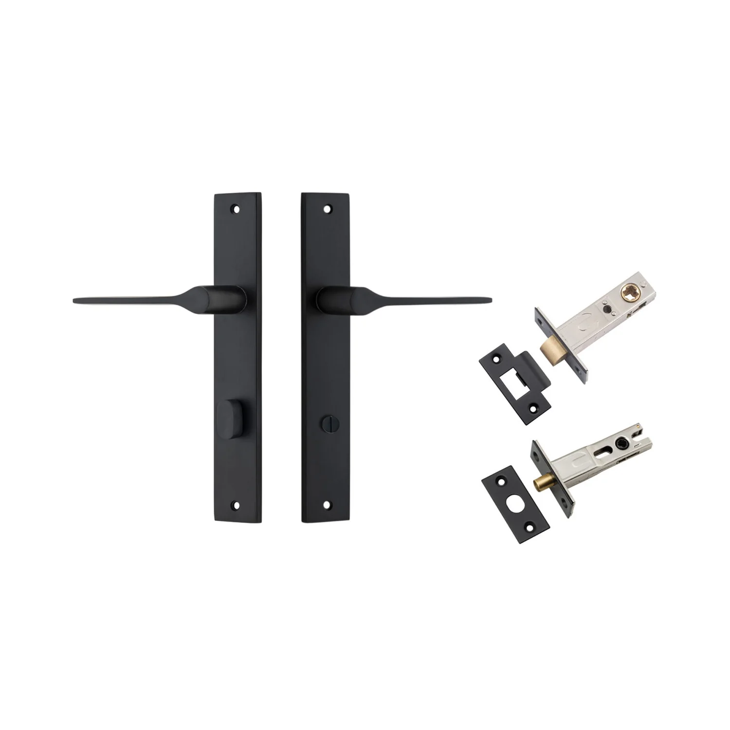 Iver Como Door Lever Handle on Rectangular Backplate Privacy Kit - Available in Various Finishes - Image 10
