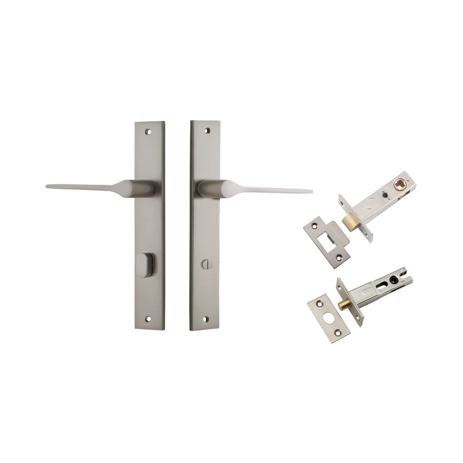 Iver Como Door Lever Handle on Rectangular Backplate Privacy Kit - Available in Various Finishes - Image 11
