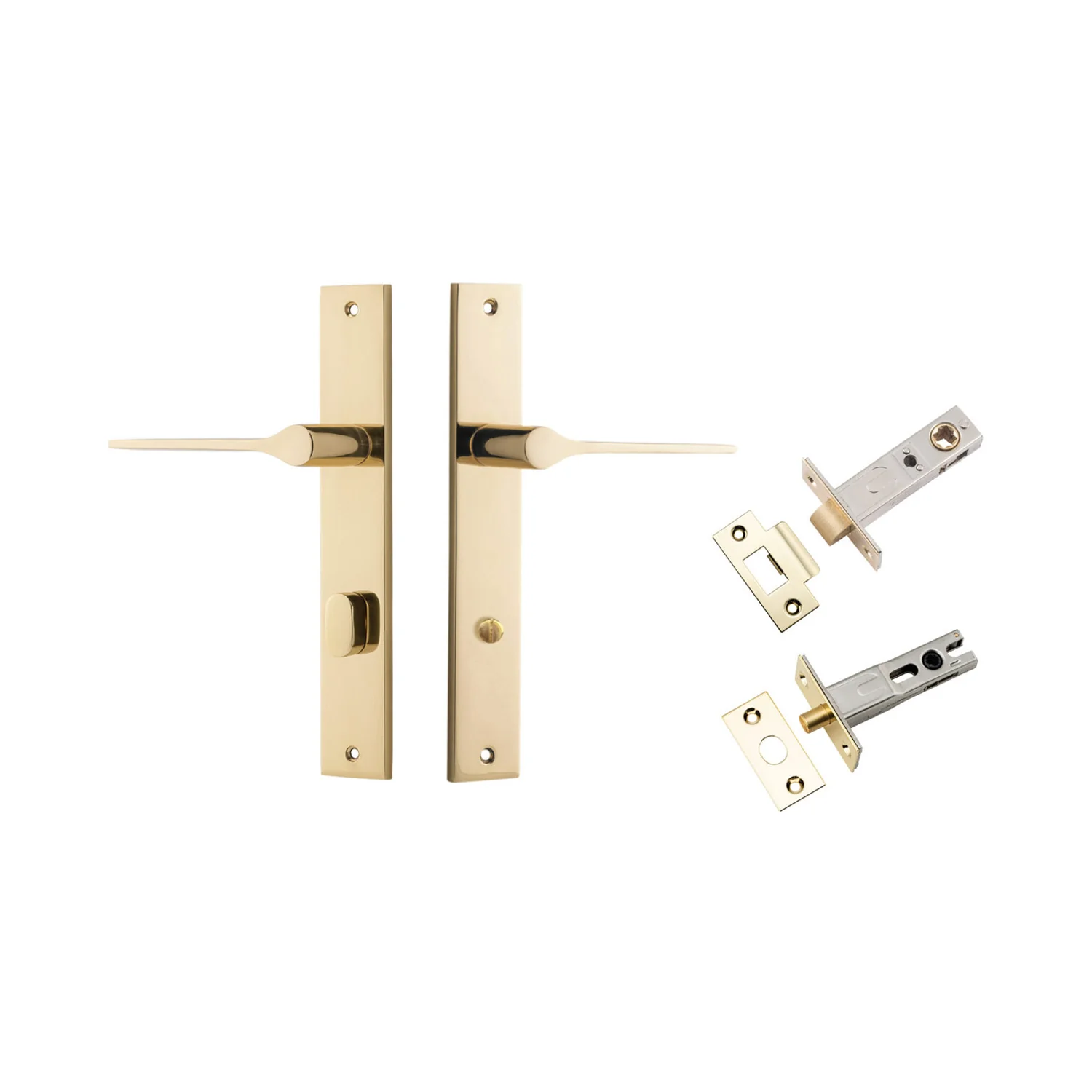 Iver Como Door Lever Handle on Rectangular Backplate Privacy Kit - Available in Various Finishes - Image 6