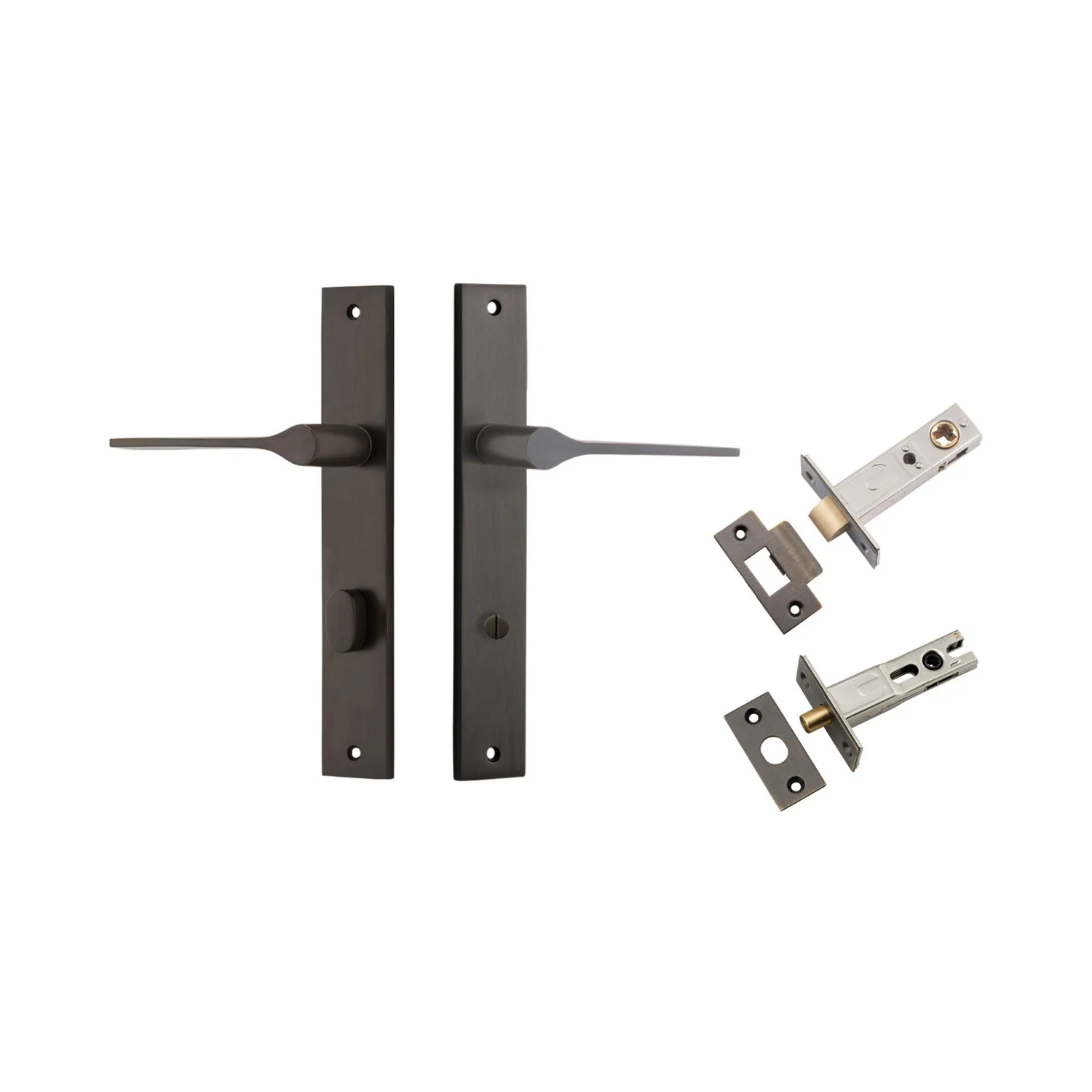 Iver Como Door Lever Handle on Rectangular Backplate Privacy Kit - Available in Various Finishes - Image 7