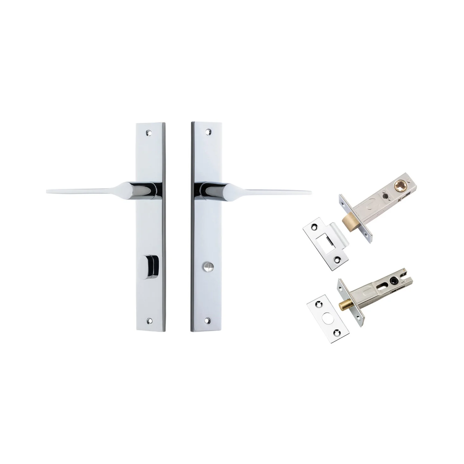 Iver Como Door Lever Handle on Rectangular Backplate Privacy Kit - Available in Various Finishes - Image 8