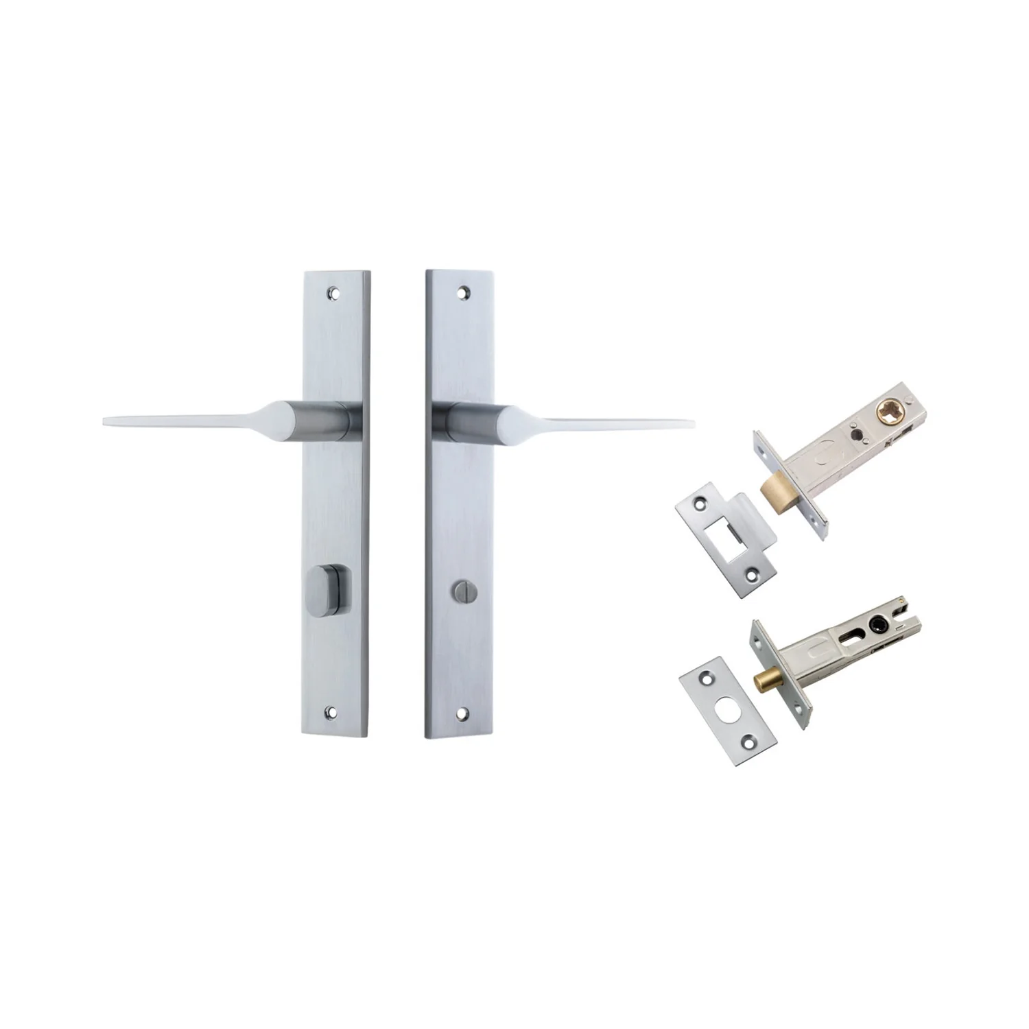 Iver Como Door Lever Handle on Rectangular Backplate Privacy Kit - Available in Various Finishes - Image 9