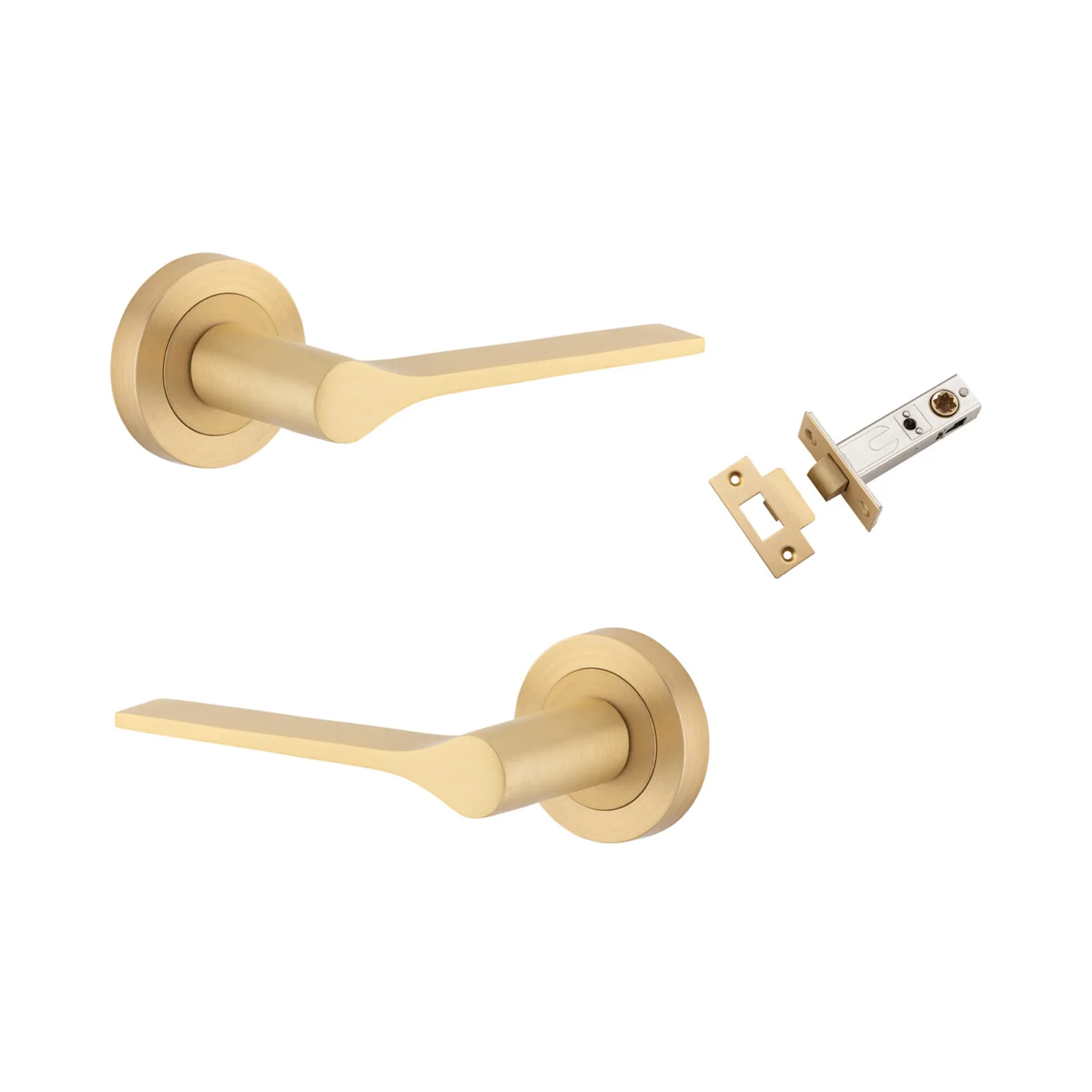 Iver Como Door Lever Handle on Round Rose Passage Kit - Available in Various Finishes - Image 10