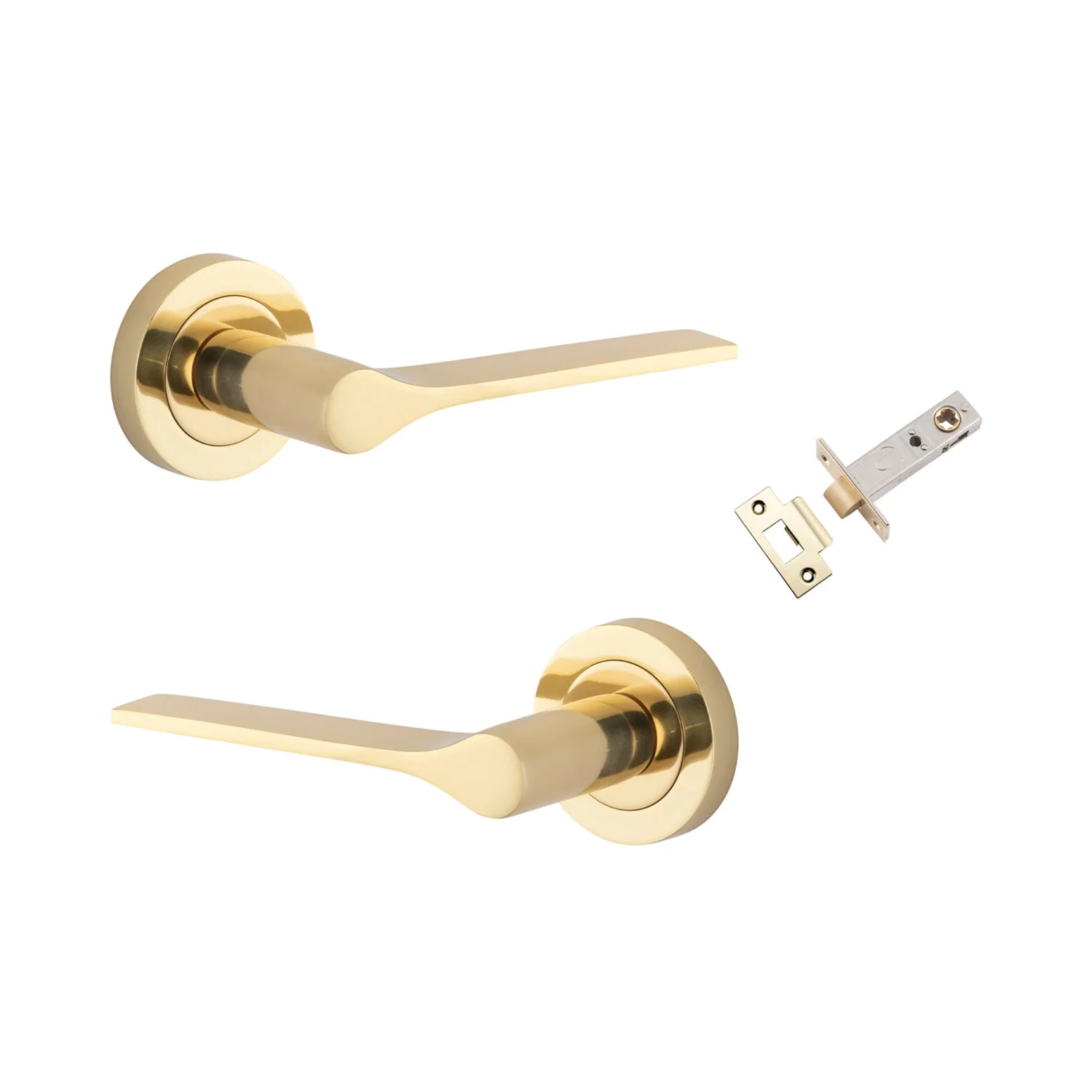 Iver Como Door Lever Handle on Round Rose Passage Kit - Available in Various Finishes - Image 4