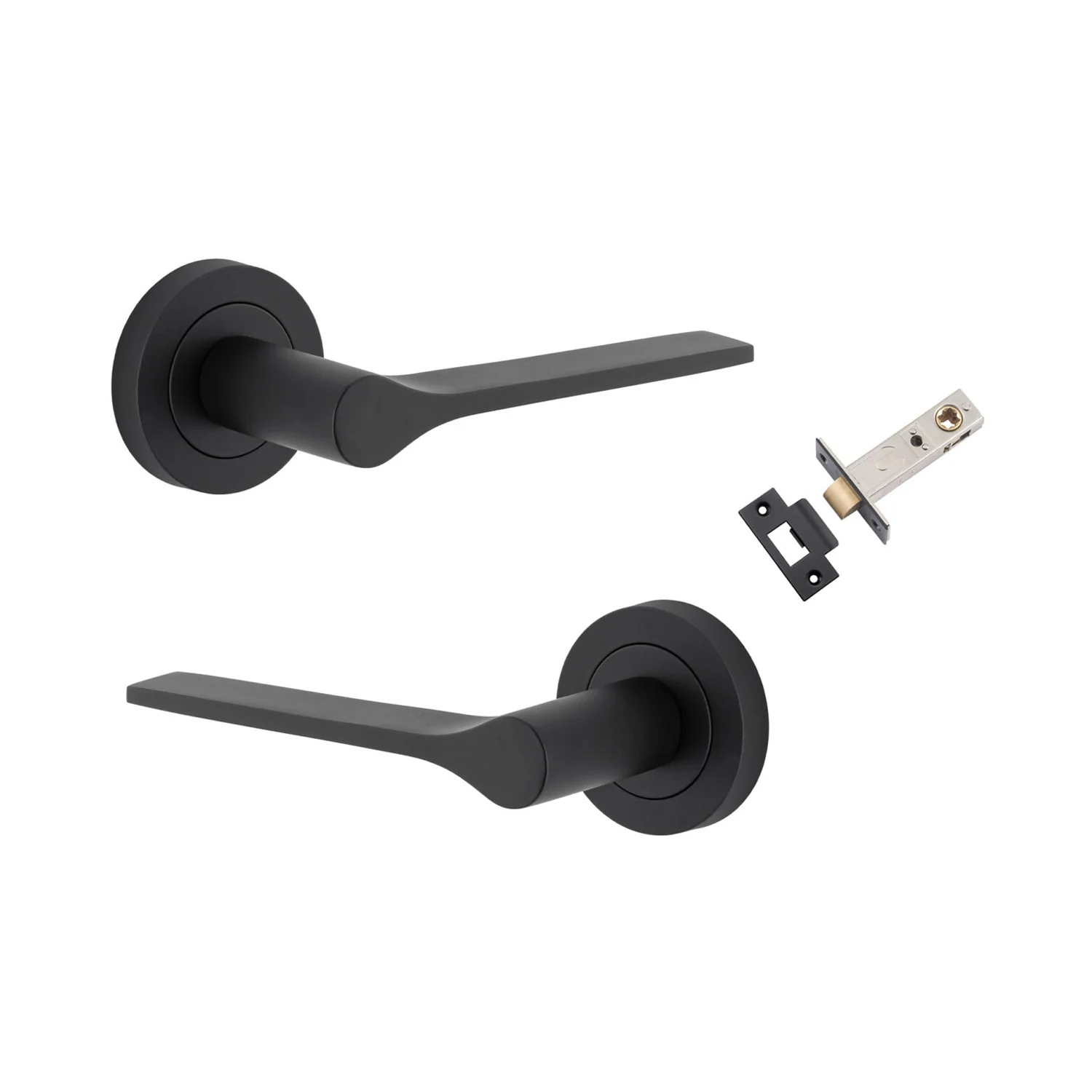 Iver Como Door Lever Handle on Round Rose Passage Kit - Available in Various Finishes - Image 6