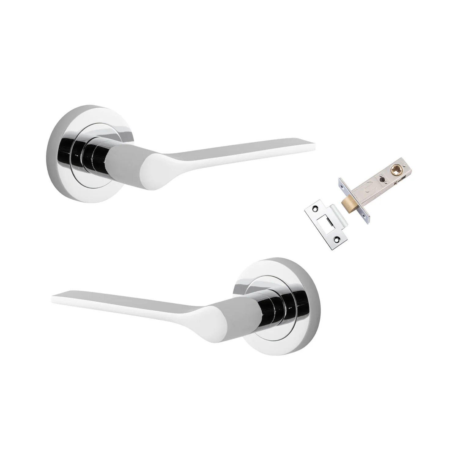 Iver Como Door Lever Handle on Round Rose Passage Kit - Available in Various Finishes - Image 7