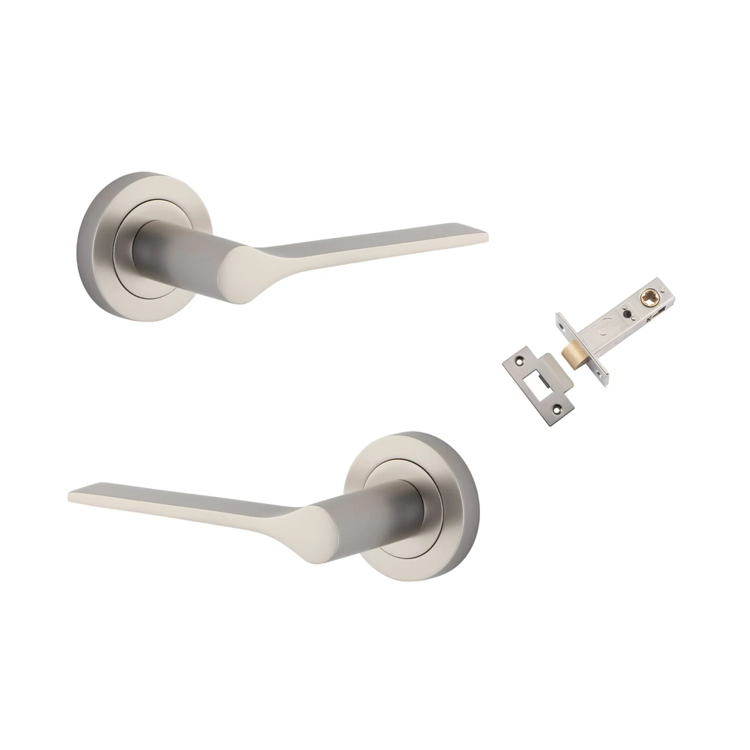 Iver Como Door Lever Handle on Round Rose Passage Kit - Available in Various Finishes - Image 9