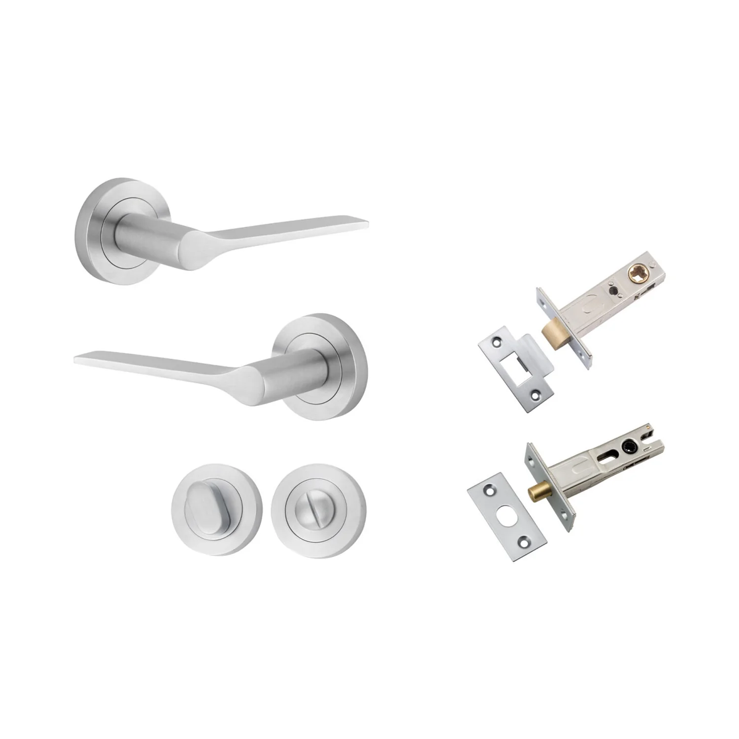 Iver Como Door Lever Handle on Round Rose Privacy Kit - Available in Various Finishes - Image 10