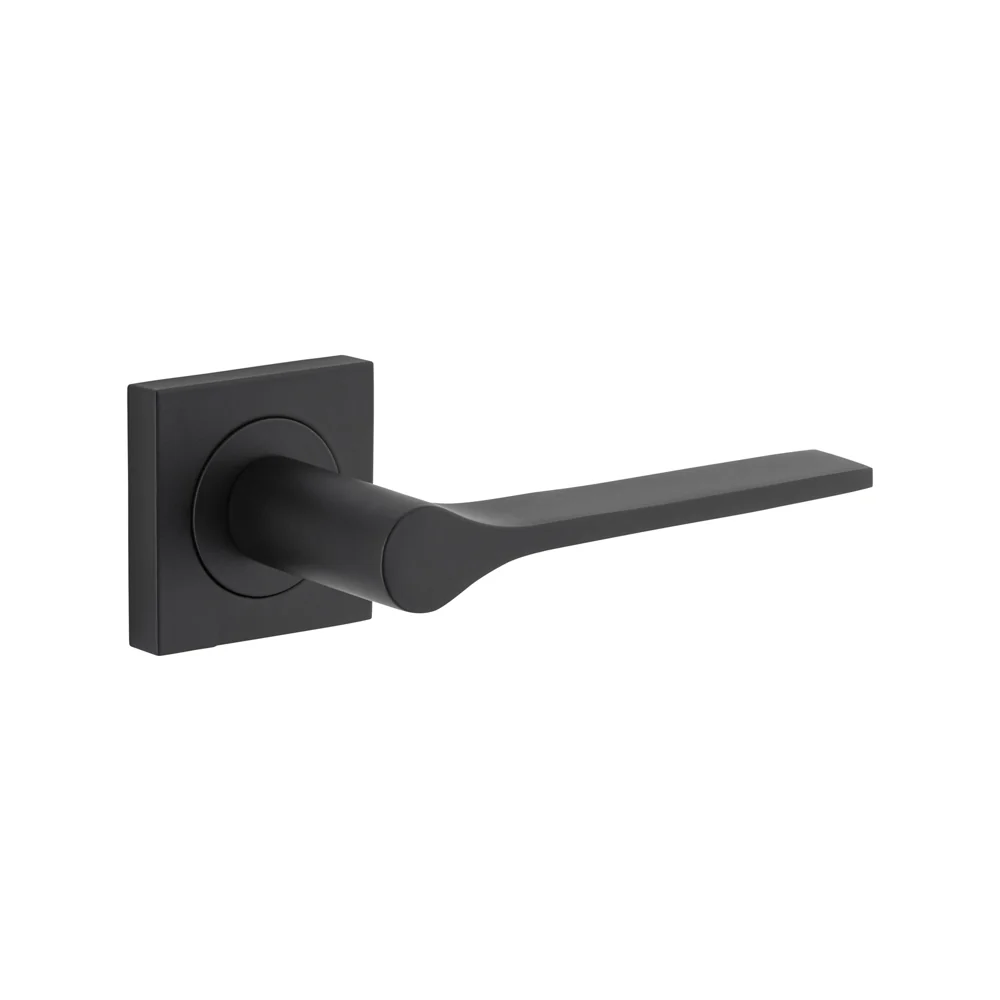 Iver Como Door Lever Handle on Square Rose Passage - Image 6