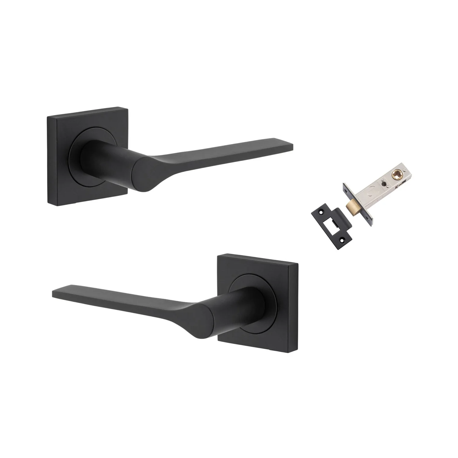 Iver Como Door Lever Handle on Square Rose Passage Kit - Available in Various Finishes - Image 6