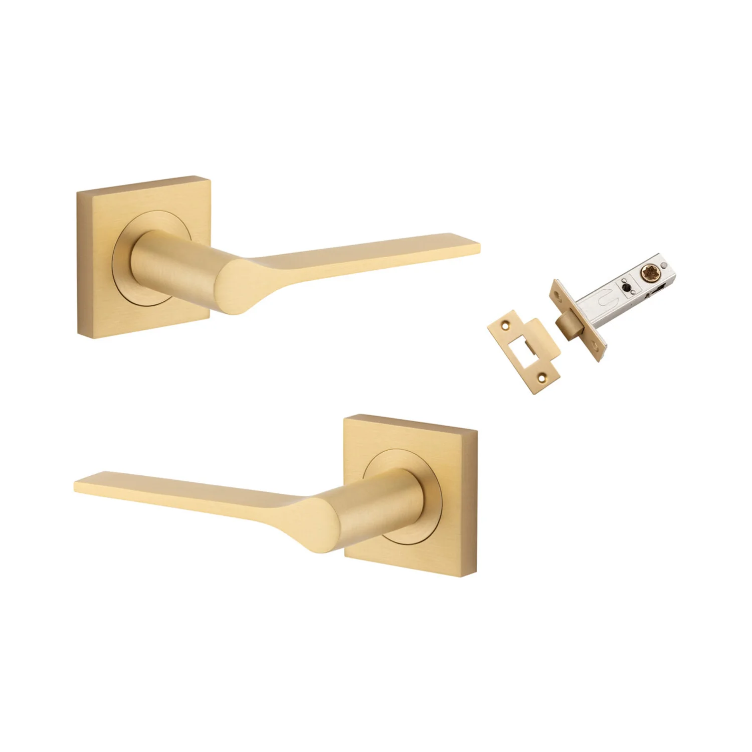 Iver Como Door Lever Handle on Square Rose Passage Kit - Available in Various Finishes - Image 8