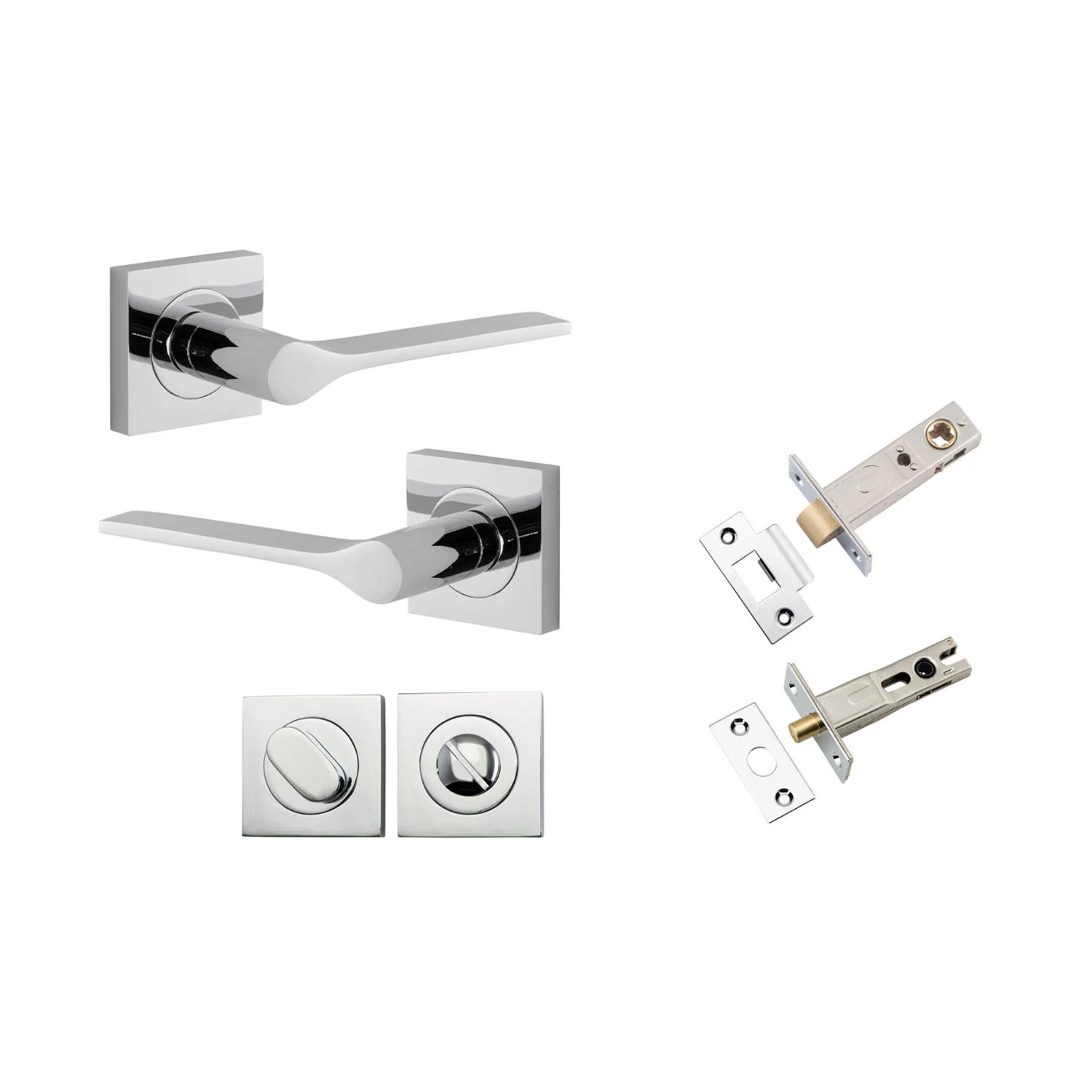 Iver Como Door Lever Handle on Square Rose Privacy Kit - Available in Various Finishes - Image 9