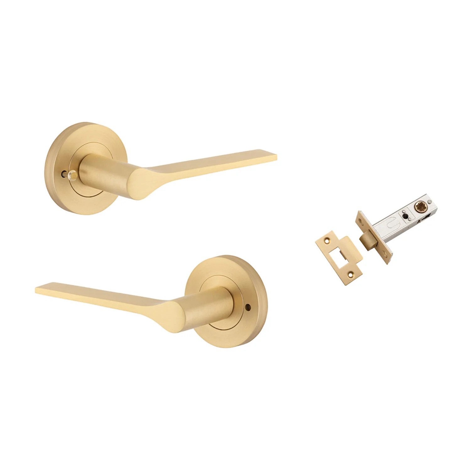 Iver Como Door Lever on Round Rose Inbuilt Privacy Kit - Available in Various Finishes - Image 11