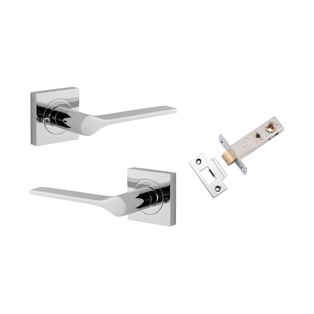 Iver Como Door Lever on Square Rose Inbuilt Privacy Kit 60mm Backset - Available in Various Finishes - Image 8