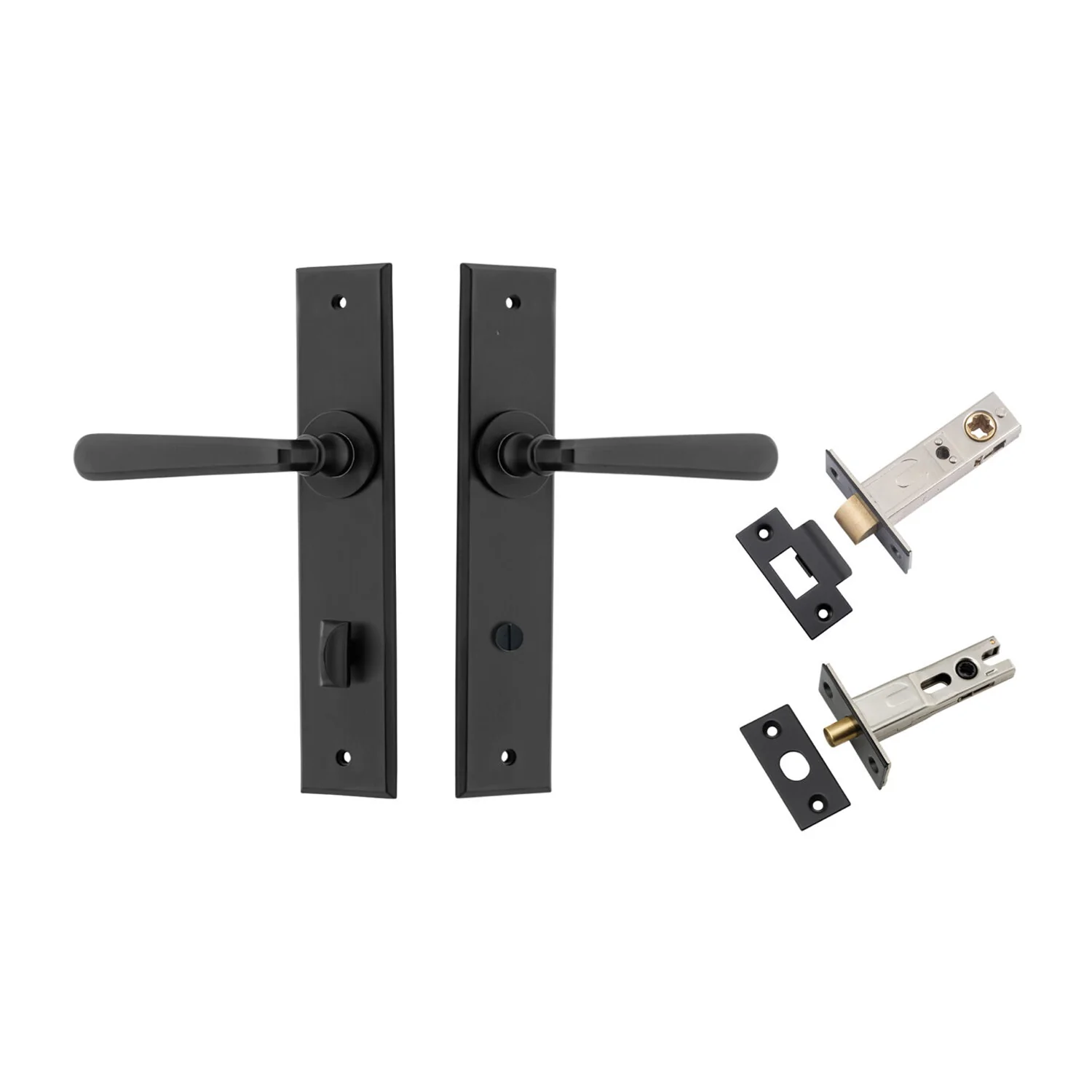 Iver Copenhagen Door Lever Handle on Chamfered Backplate Privacy Kit - Available in Various Finishes - Image 10