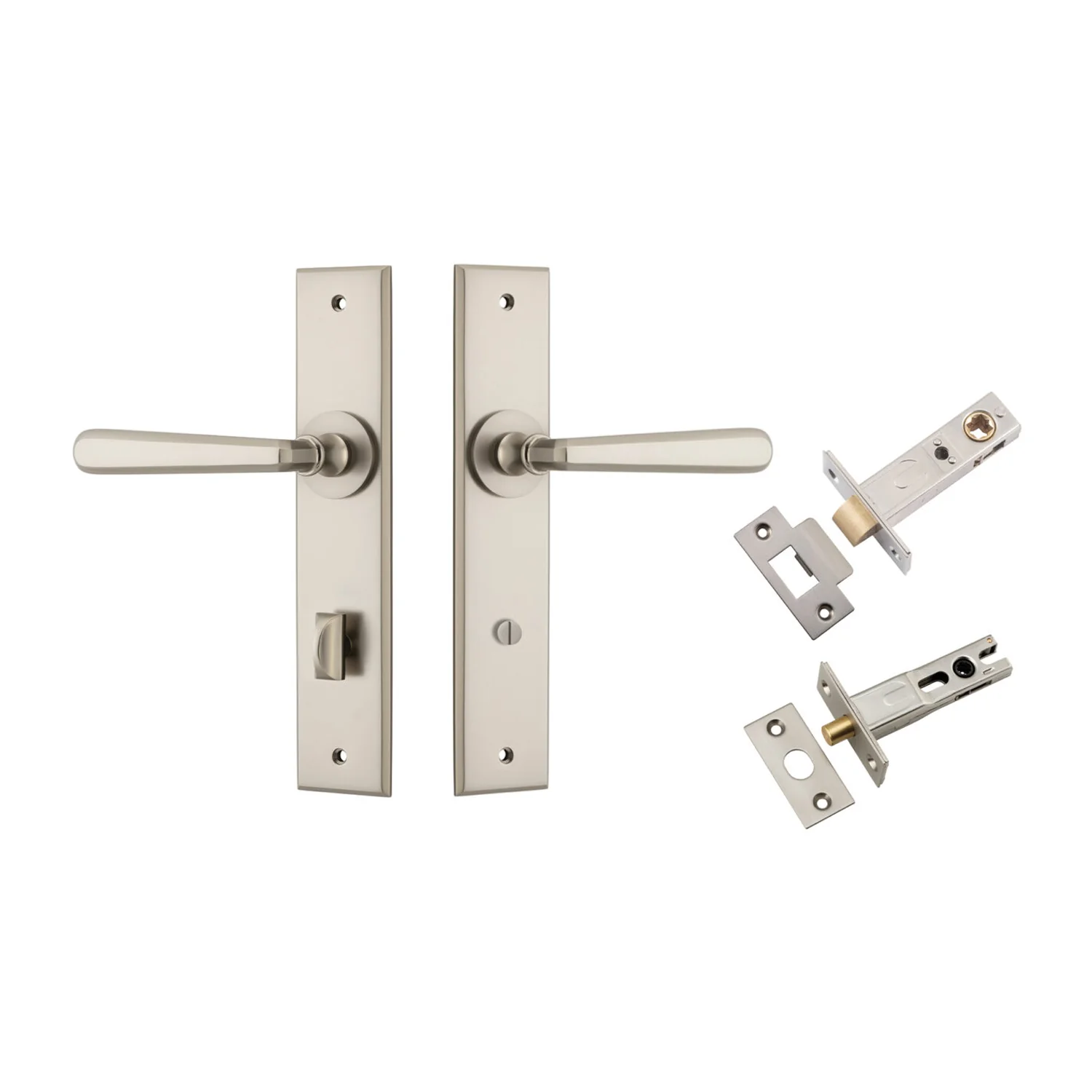 Iver Copenhagen Door Lever Handle on Chamfered Backplate Privacy Kit - Available in Various Finishes - Image 12