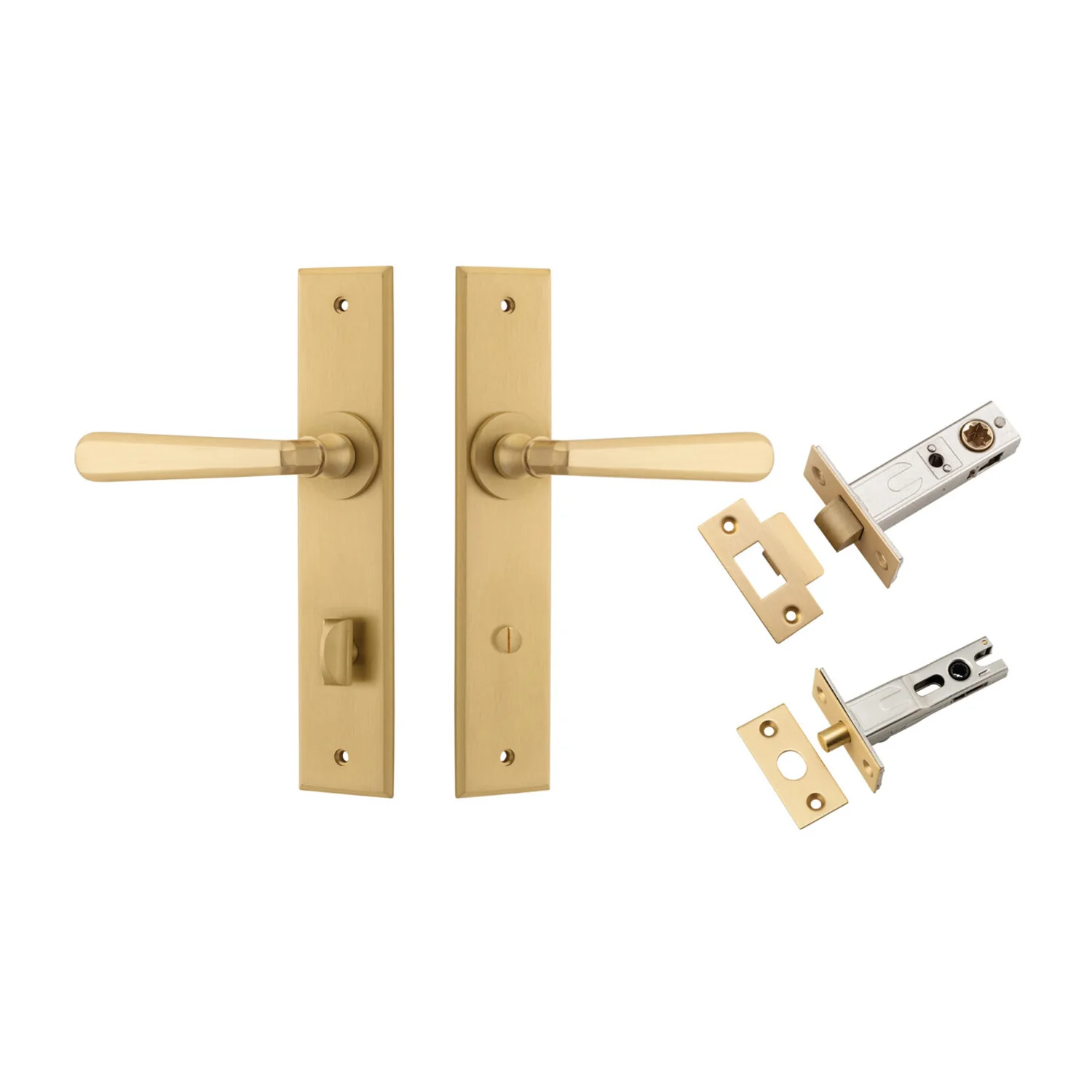 Iver Copenhagen Door Lever Handle on Chamfered Backplate Privacy Kit - Available in Various Finishes - Image 13