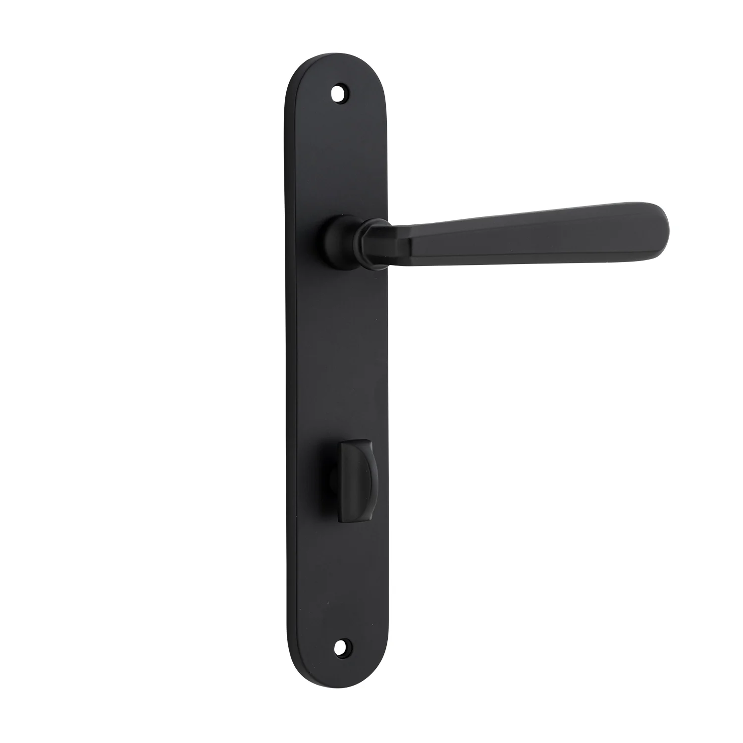 Iver Copenhagen Door Lever Handle on Oval Backplate Matt Black - Image 4