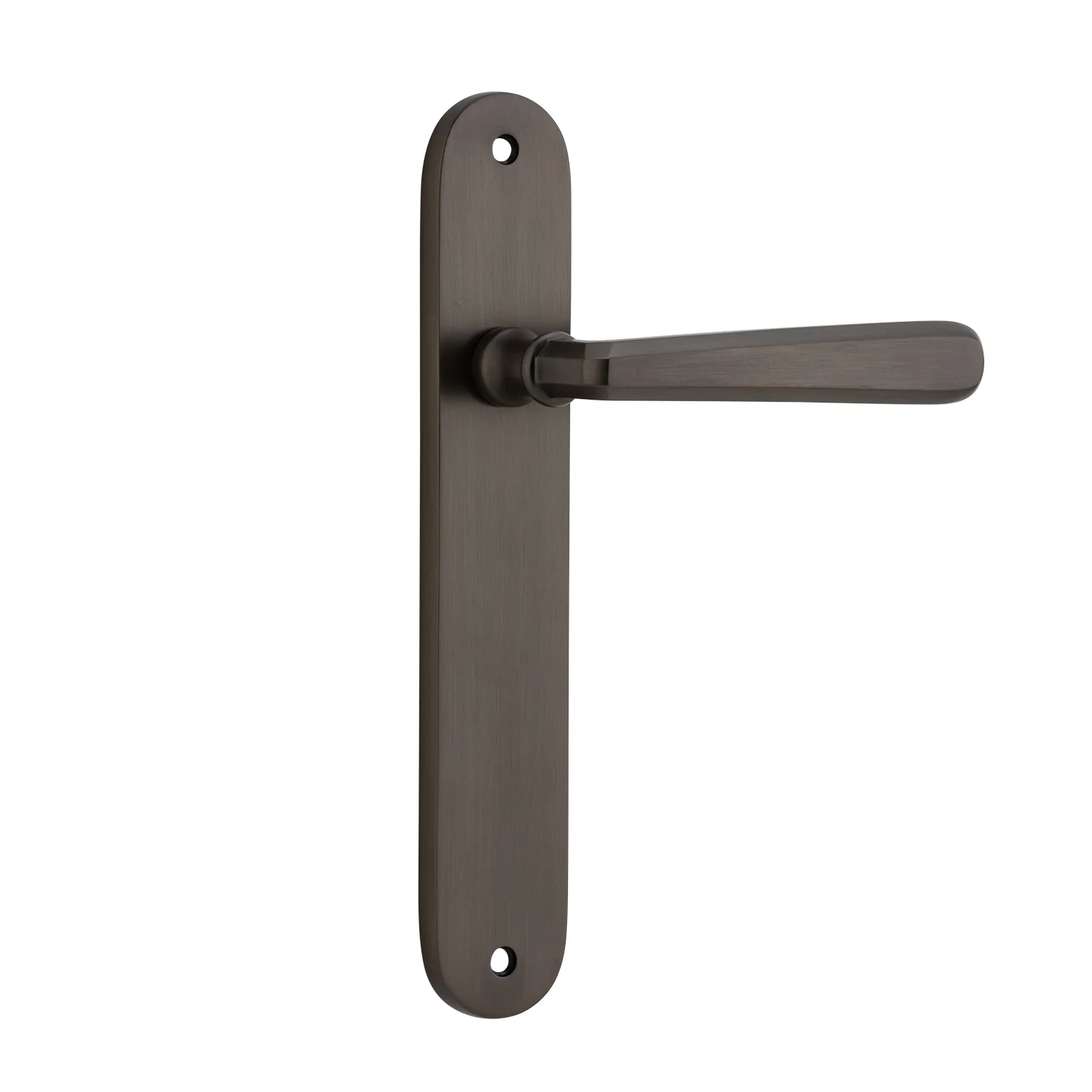 Iver Copenhagen Door Lever Handle on Oval Backplate Signature Brass - Image 4