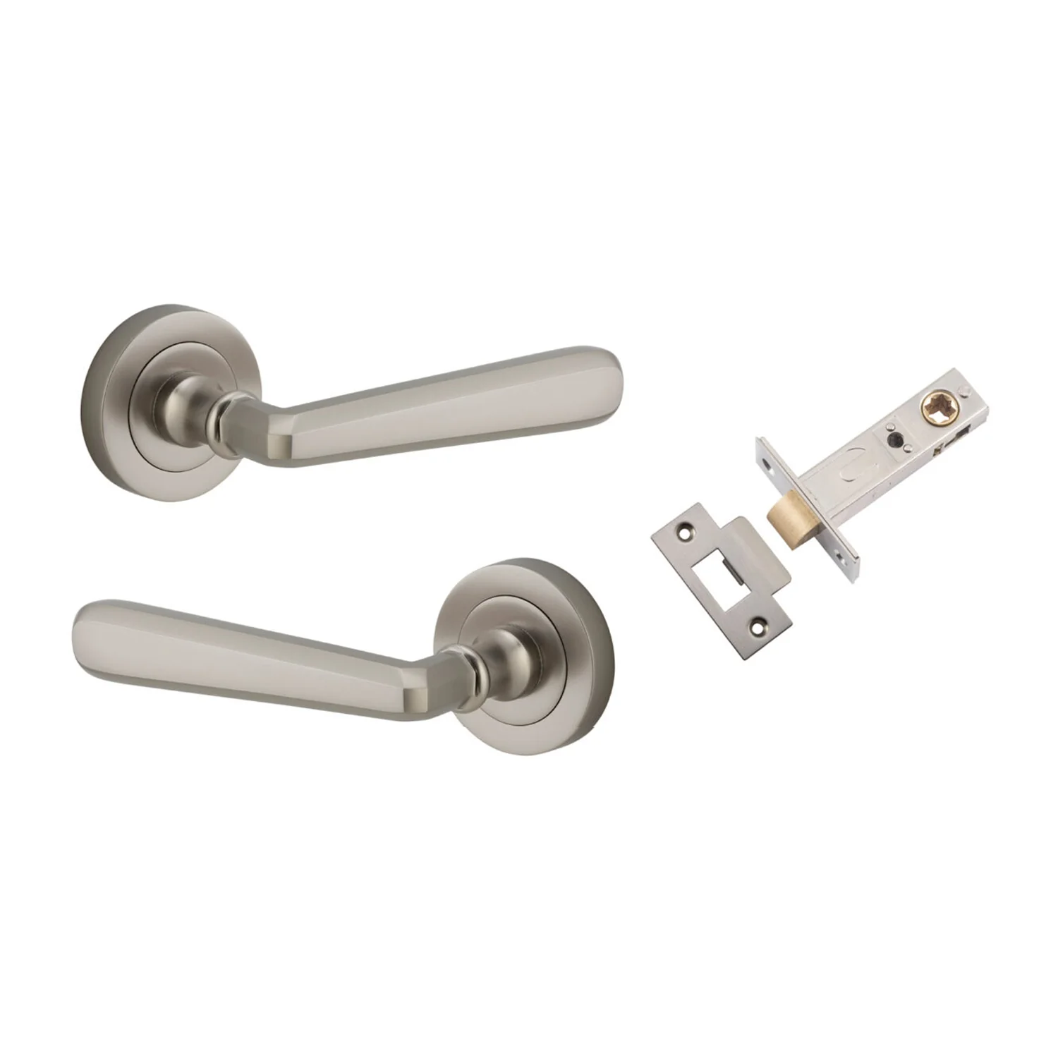 Iver Copenhagen Door Lever Handle on Round Rose Passage Kit - Available in Various Finishes - Image 10