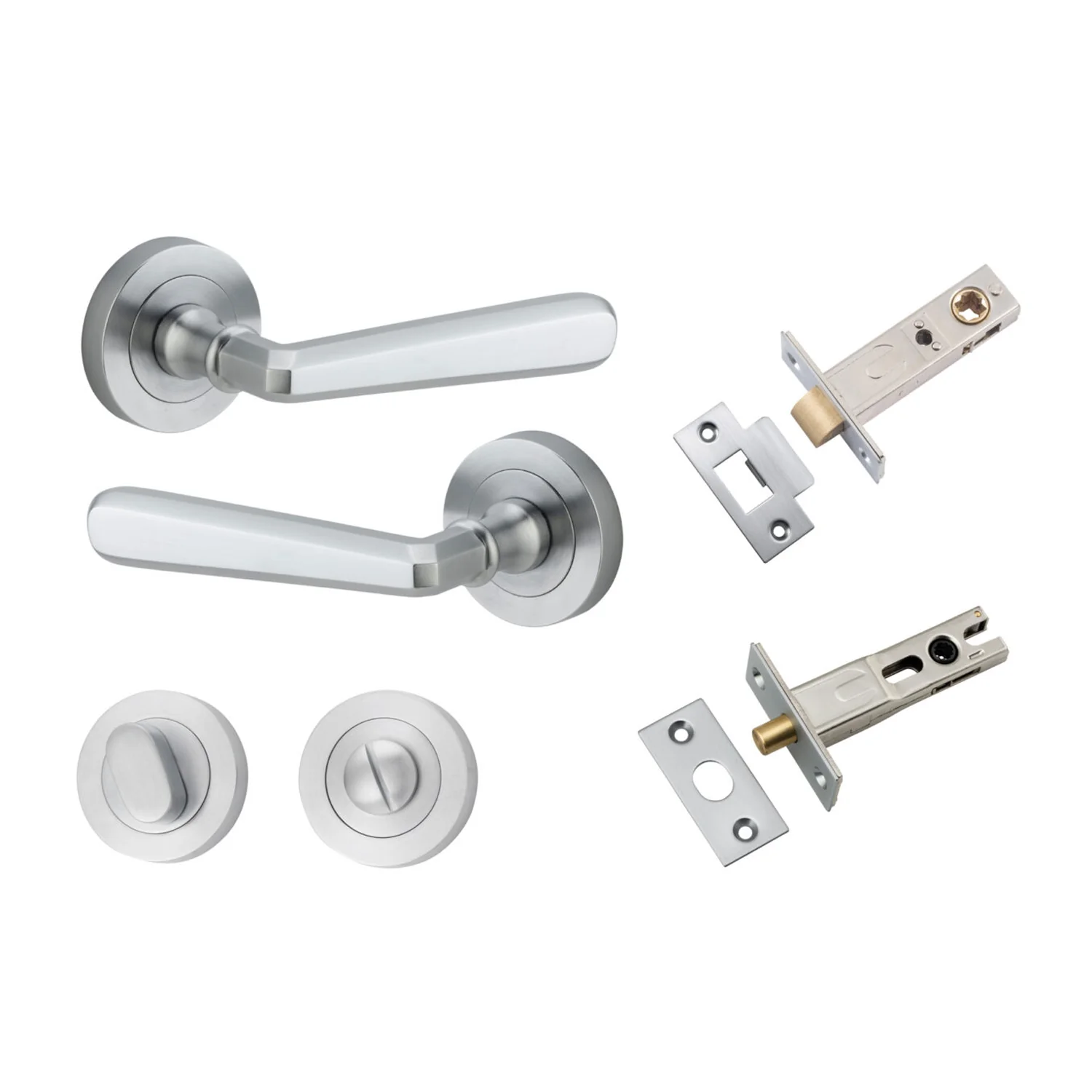 Iver Copenhagen Door Lever Handle on Round Rose Privacy Kit - Available in Various Finishes - Image 8