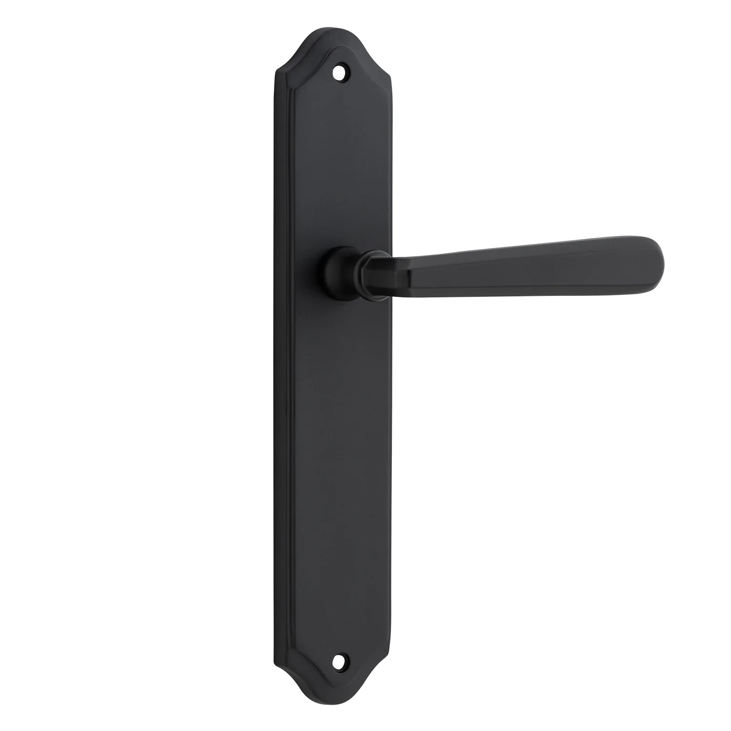Iver Copenhagen Door Lever Handle on Shouldered Backplate Matt Black - Image 4