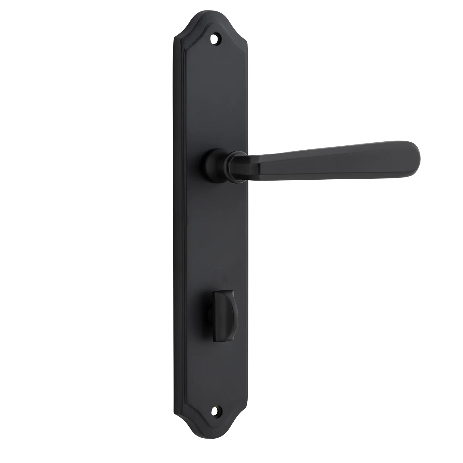 Iver Copenhagen Door Lever Handle on Shouldered Backplate Matt Black - Image 6