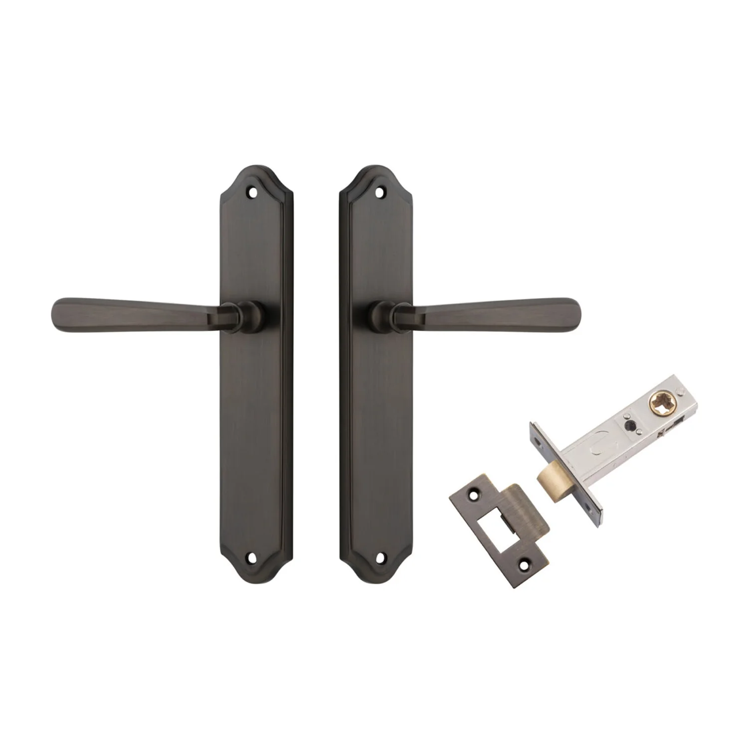 Iver Copenhagen Door Lever Handle on Shouldered Backplate Passage Kit - Image 11