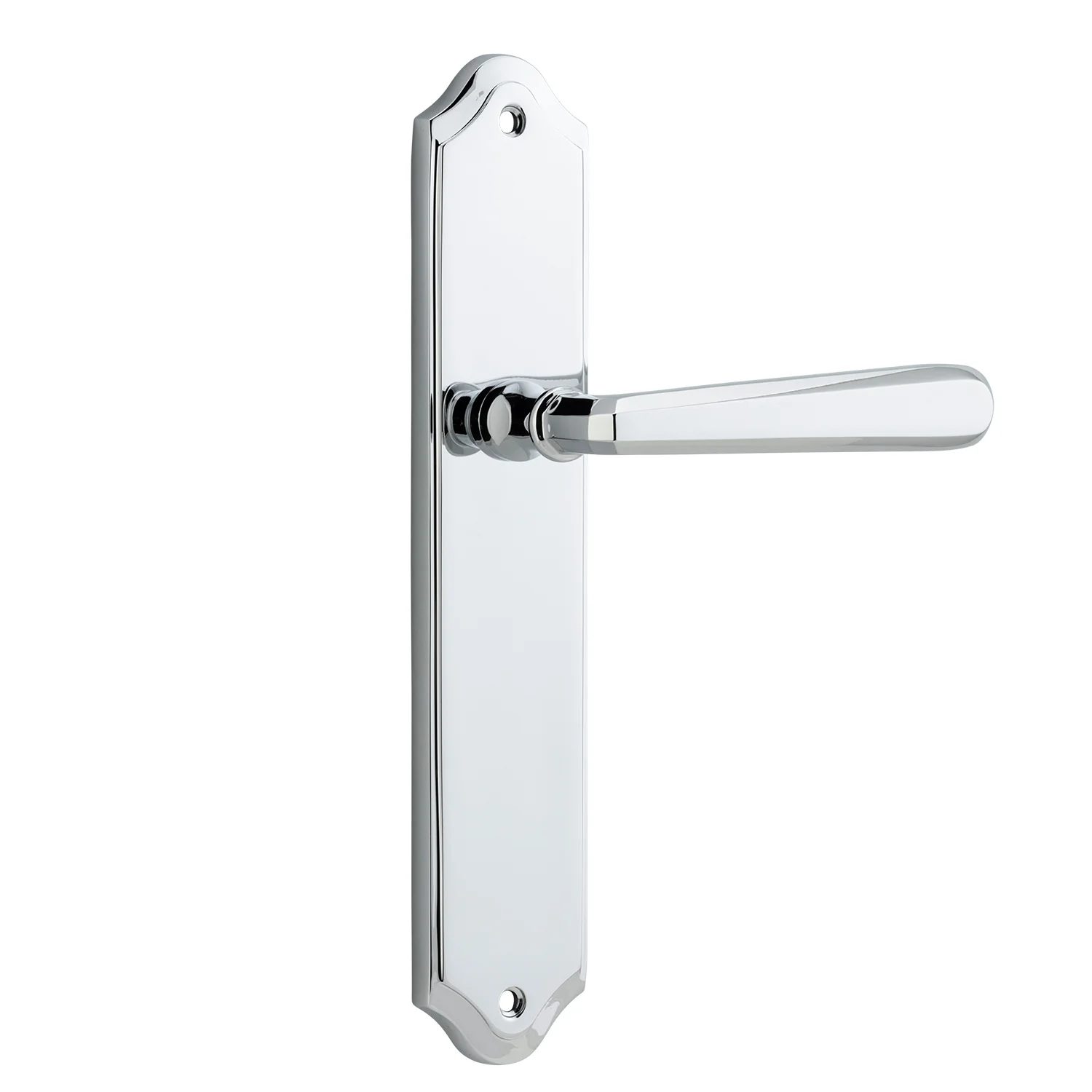 Iver Copenhagen Door Lever Handle on Shouldered Backplate Polished Chrome - Image 4