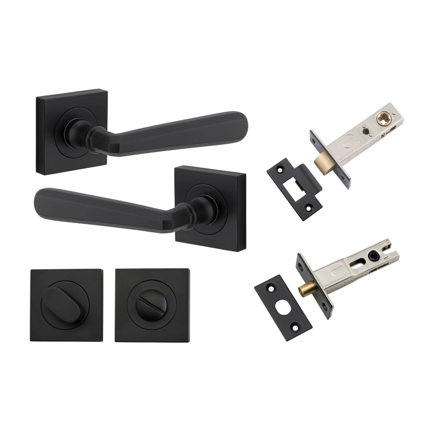 Iver Copenhagen Door Lever Handle on Square Rose Privacy Kit - Available in Various Finishes - Image 10
