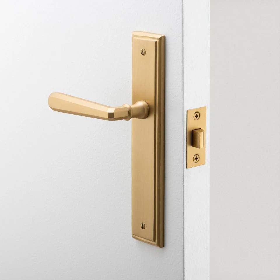 Iver Copenhagen Door Lever Handle on Stepped Backplate Matt Black - Image 2