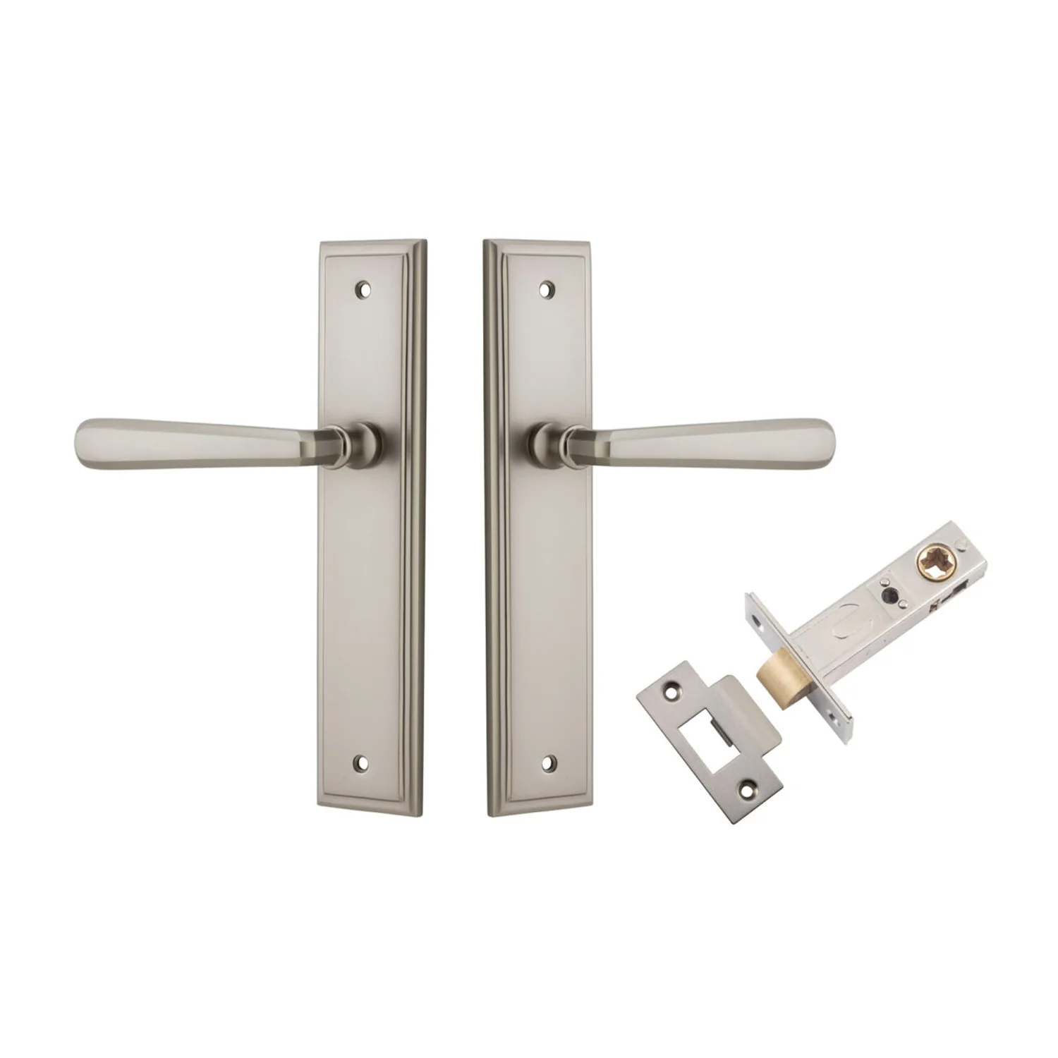 Iver Copenhagen Door Lever Handle on Stepped Backplate Passage Kit - Available in Various Finishes - Image 10
