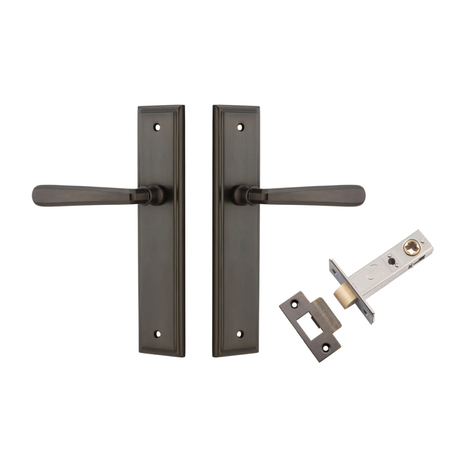 Iver Copenhagen Door Lever Handle on Stepped Backplate Passage Kit - Available in Various Finishes - Image 11