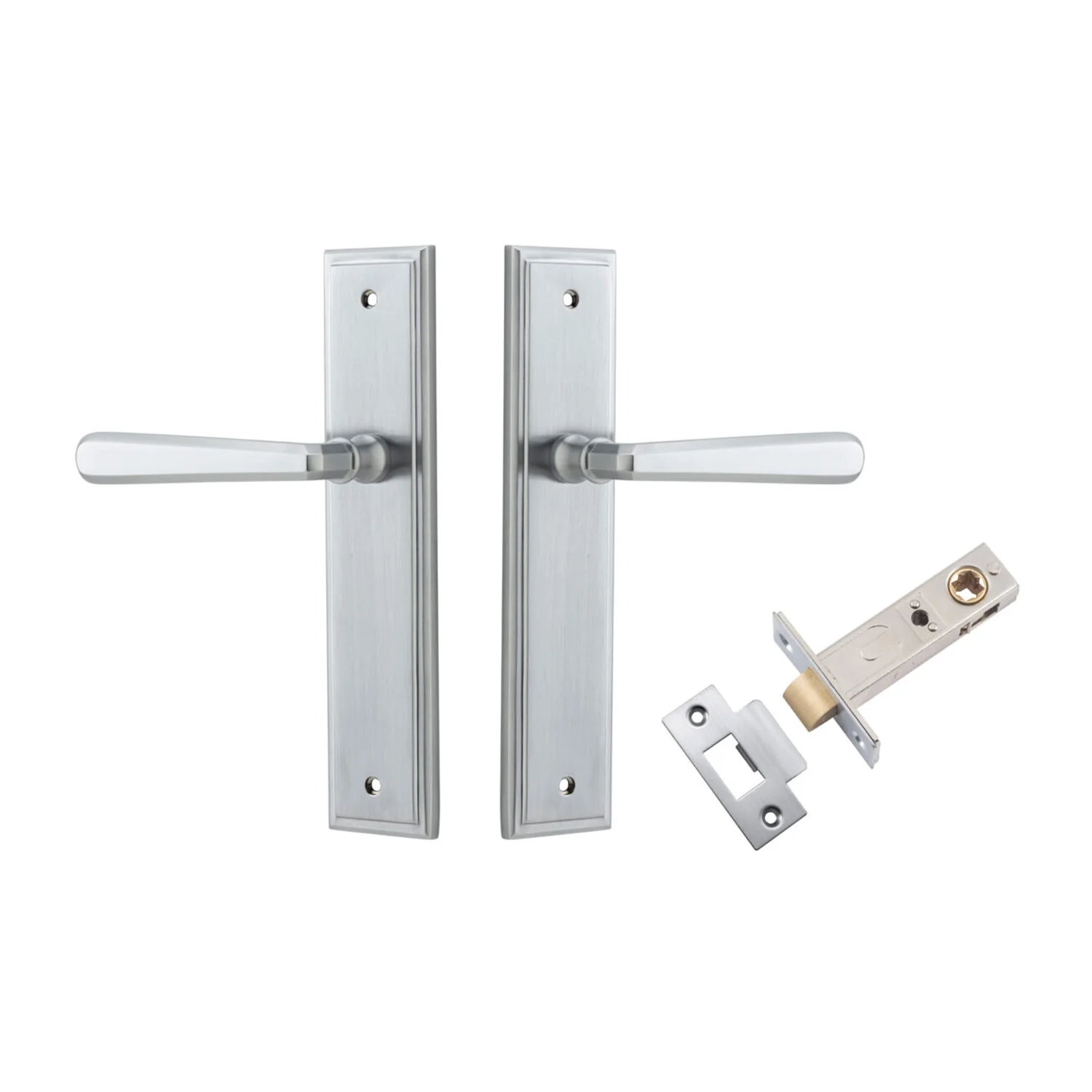 Iver Copenhagen Door Lever Handle on Stepped Backplate Passage Kit - Available in Various Finishes - Image 6
