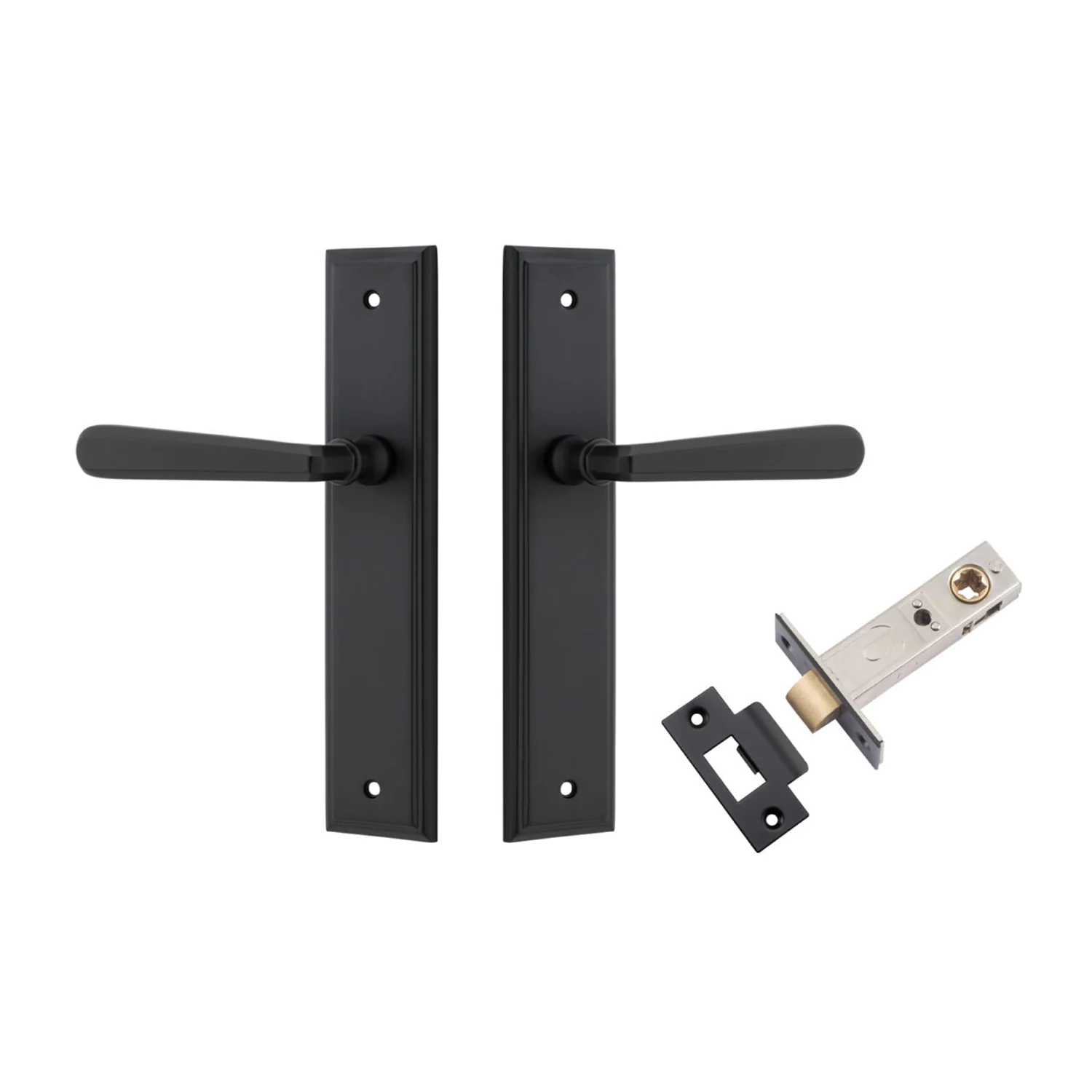 Iver Copenhagen Door Lever Handle on Stepped Backplate Passage Kit - Available in Various Finishes - Image 8