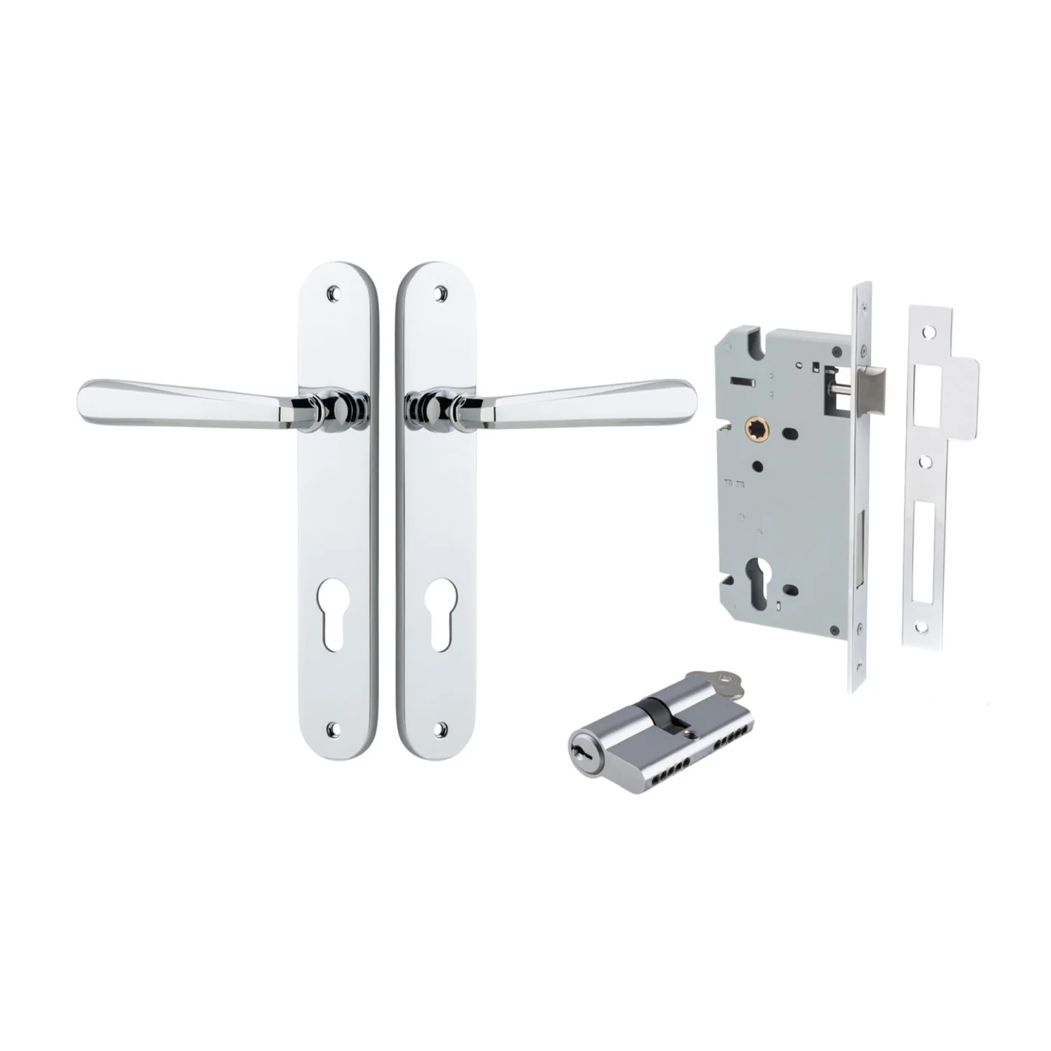 Iver Copenhagen Door Lever on Oval Backplate Entrance Kit Key/Key - Available in Various Finishes - Image 10