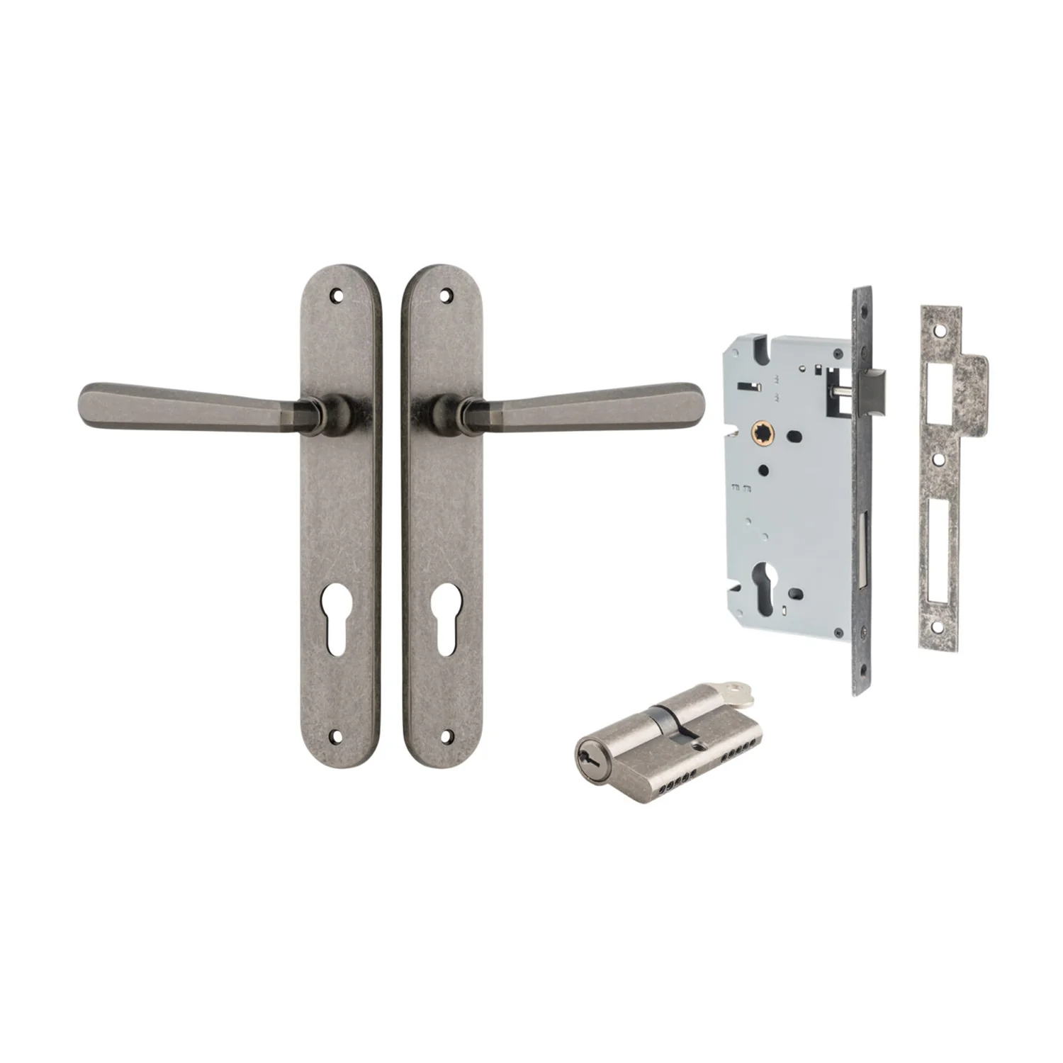 Iver Copenhagen Door Lever on Oval Backplate Entrance Kit Key/Key - Available in Various Finishes - Image 8