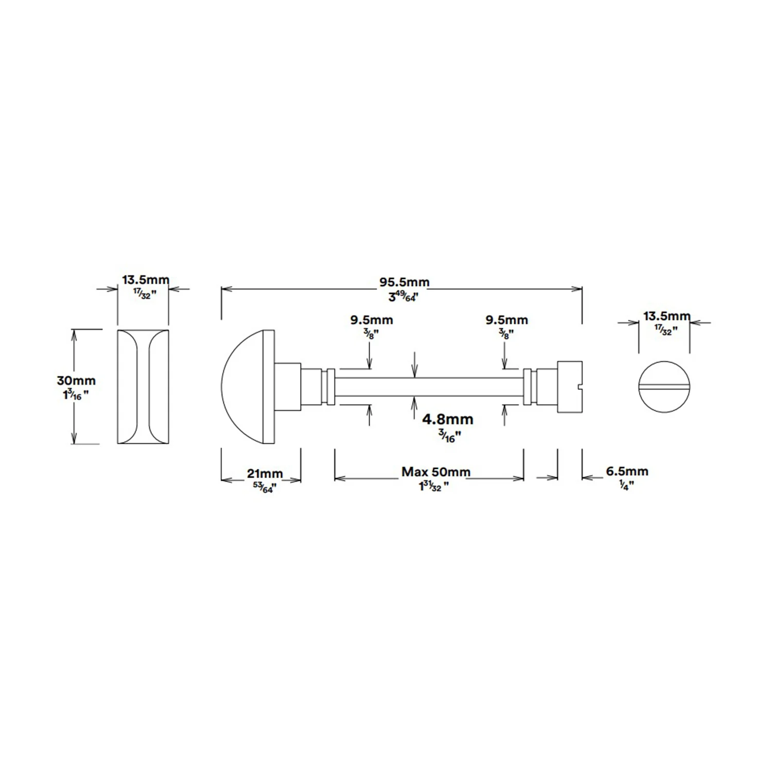 Iver Copenhagen Door Lever on Shouldered Backplate Privacy Kit with Turn - Image 3
