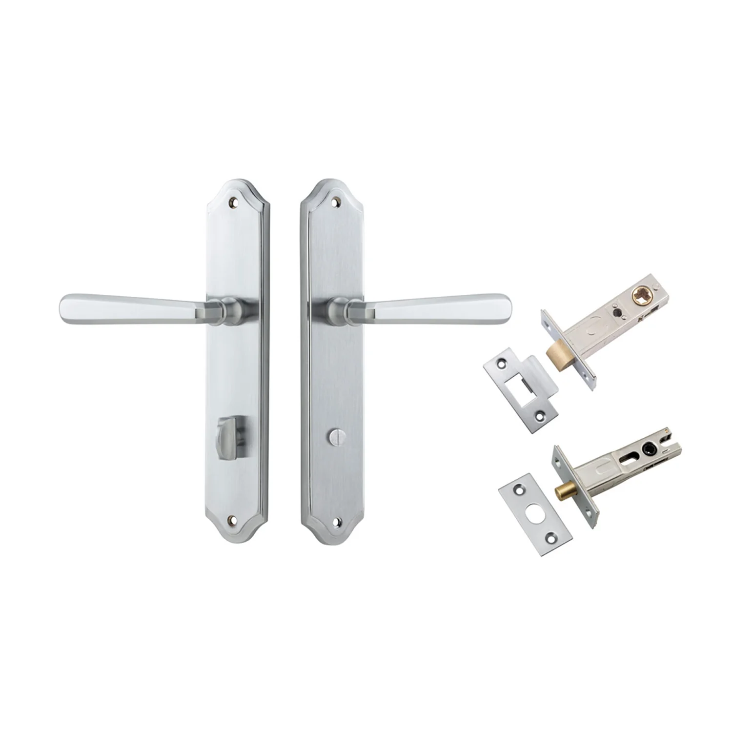 Iver Copenhagen Door Lever on Shouldered Backplate Privacy Kit with Turn - Image 7