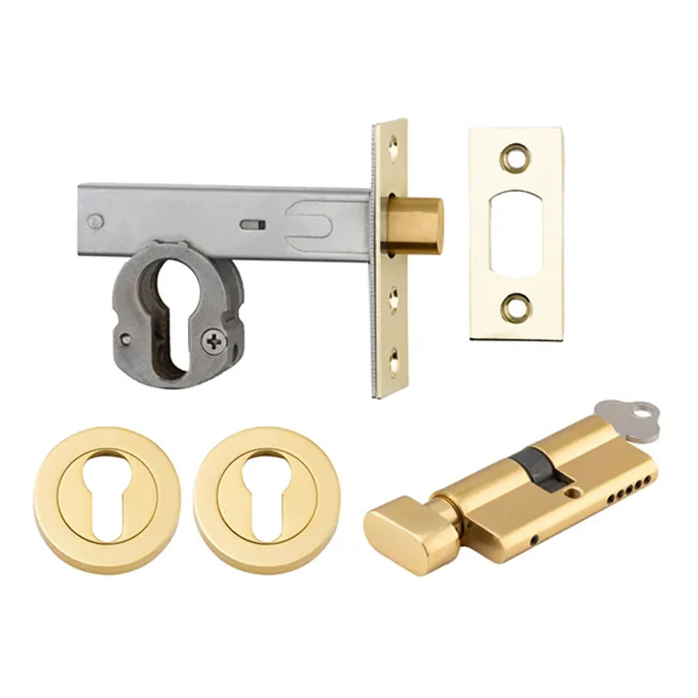 Iver Euro Mortice Deadbolt Kit 60mm Key/Thumb with Round Escutcheon - Available in Various Finishes - Image 11