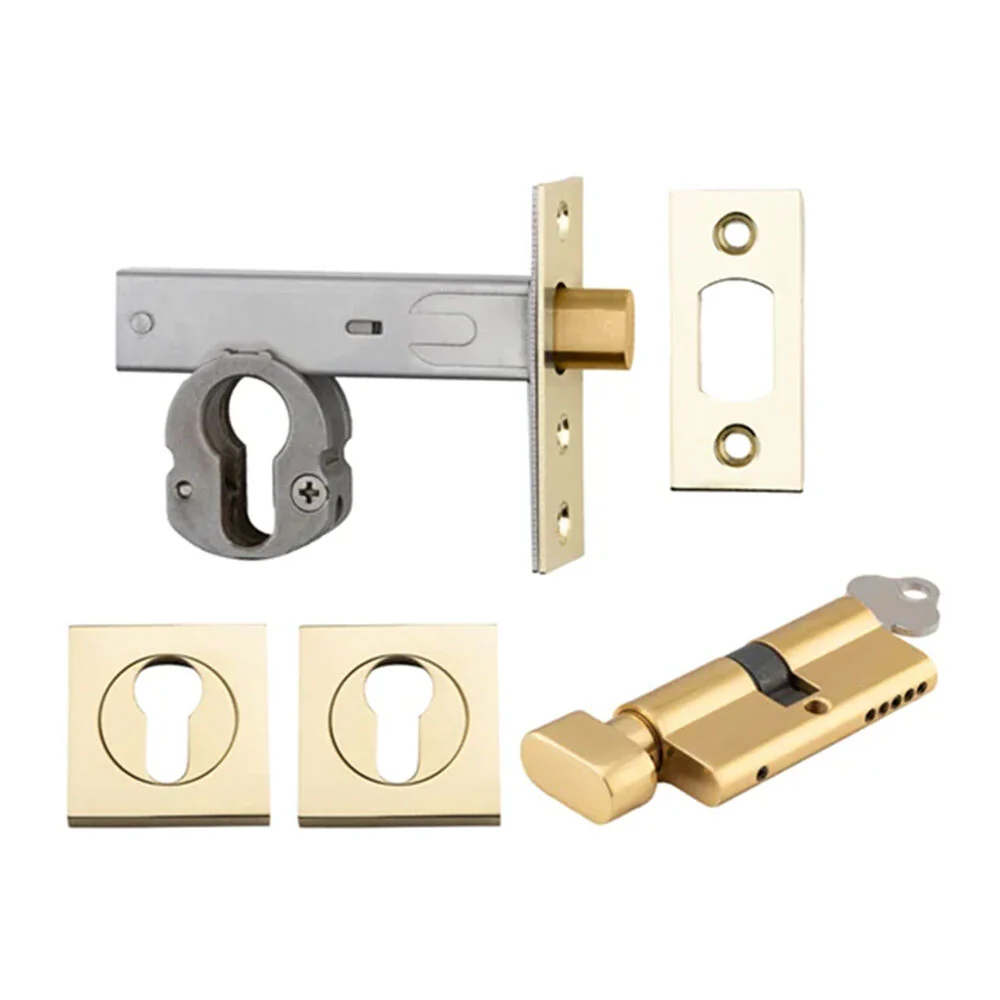 Iver Euro Mortice Deadbolt Kit 60mm Key/Thumb with Square Escutcheon - Available in Various Finishes - Image 7