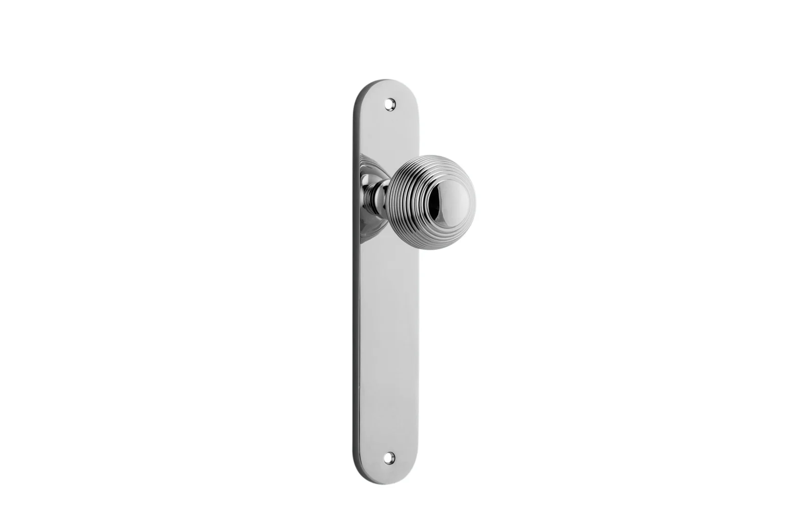 Iver Guildford Door Knob on Oval Backplate Chrome Plated - Image 2