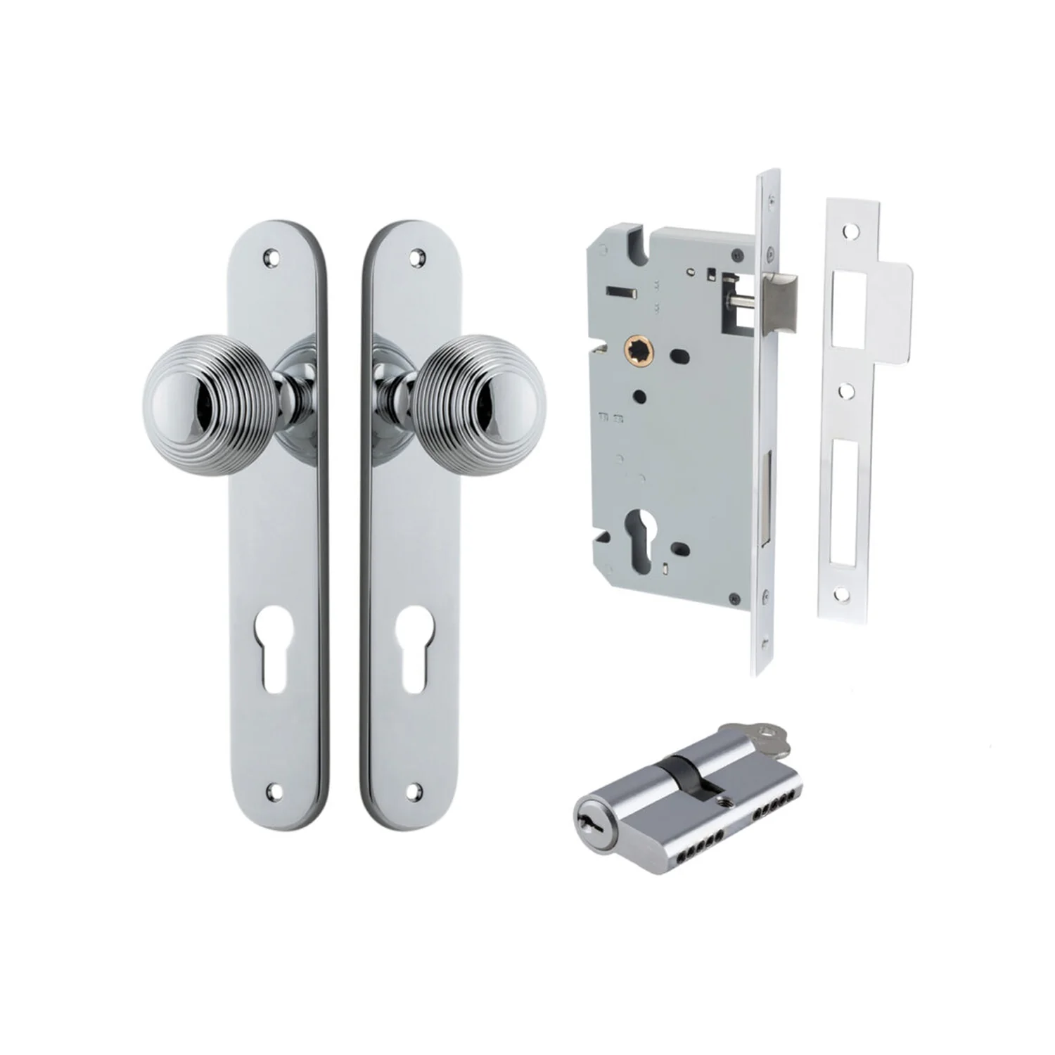 Iver Guildford Door Knob on Oval Backplate Entrance Kit Key/Key - Available in Various Finishes - Image 10
