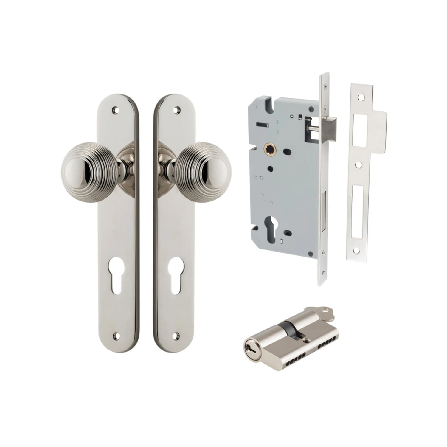 Iver Guildford Door Knob on Oval Backplate Entrance Kit Key/Key - Available in Various Finishes - Image 11