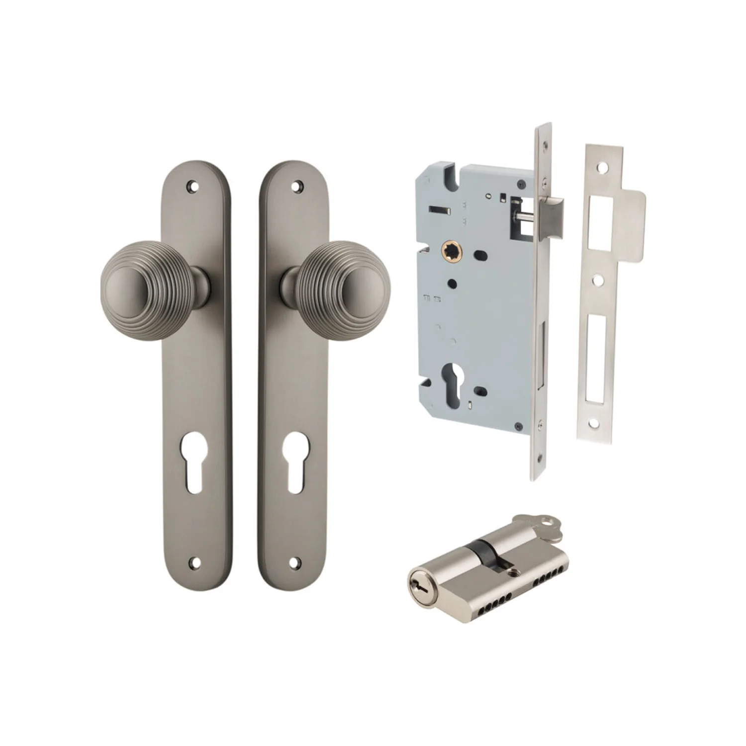 Iver Guildford Door Knob on Oval Backplate Entrance Kit Key/Key - Available in Various Finishes - Image 12