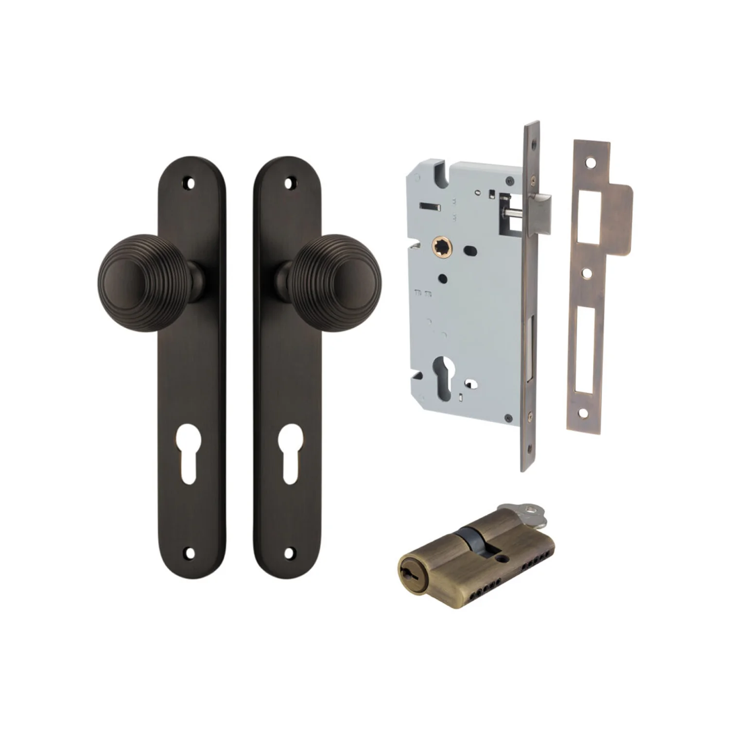 Iver Guildford Door Knob on Oval Backplate Entrance Kit Key/Key - Available in Various Finishes - Image 13